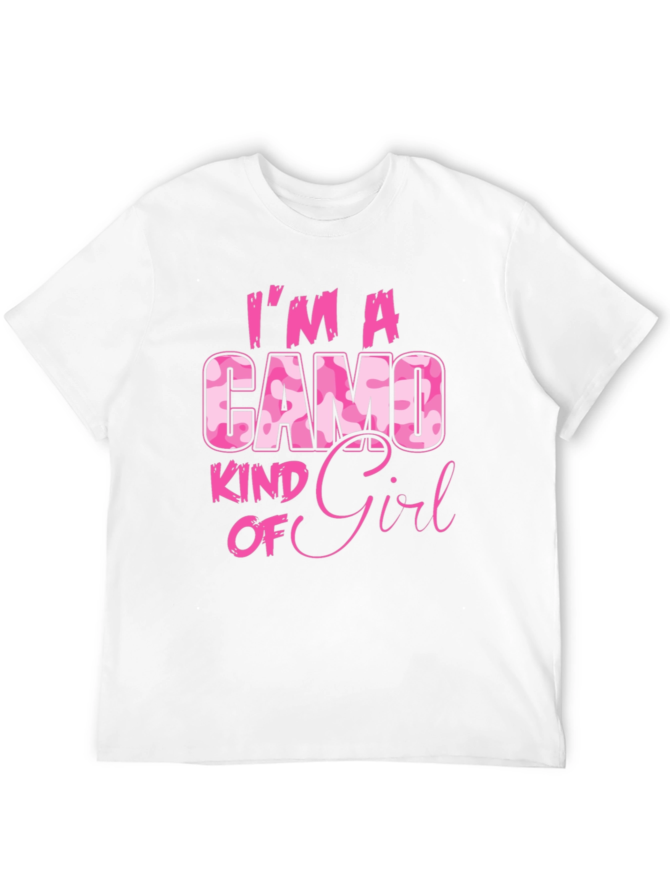 Camo Kind of Girl Graphic Tee - Pink Camouflage