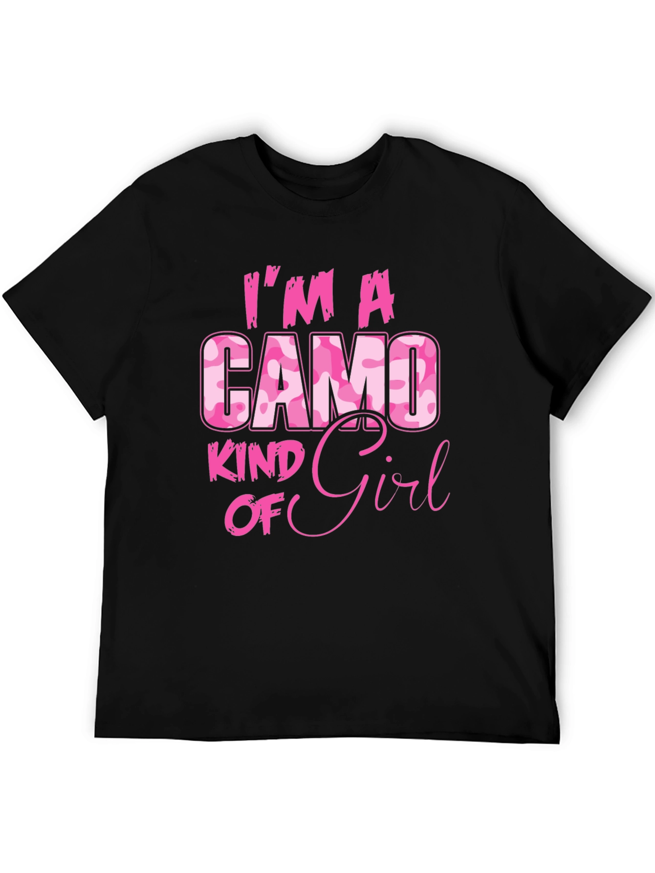 Camo Kind of Girl Graphic Tee - Pink Camouflage