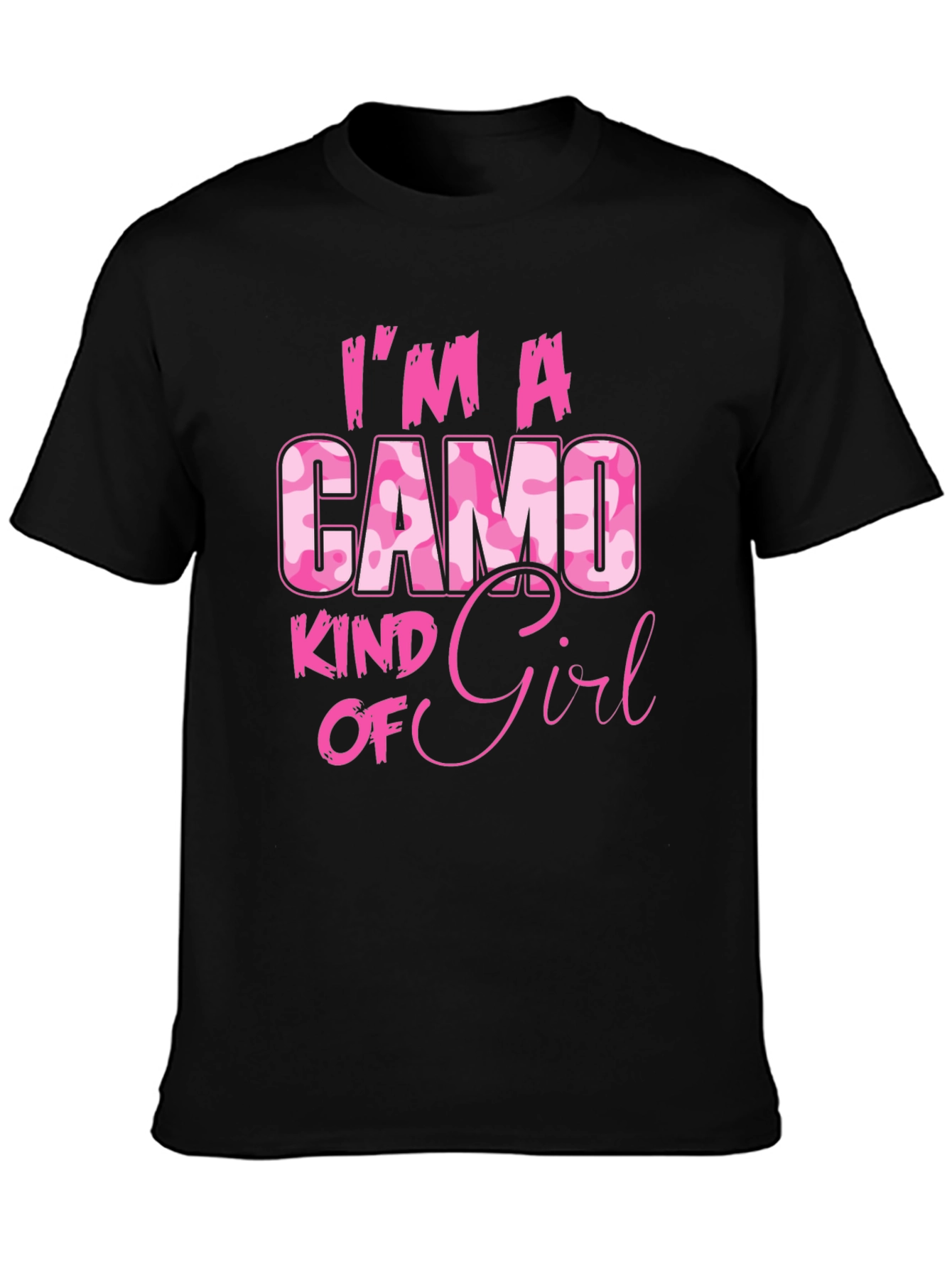 Camo Kind of Girl Graphic Tee - Pink Camouflage