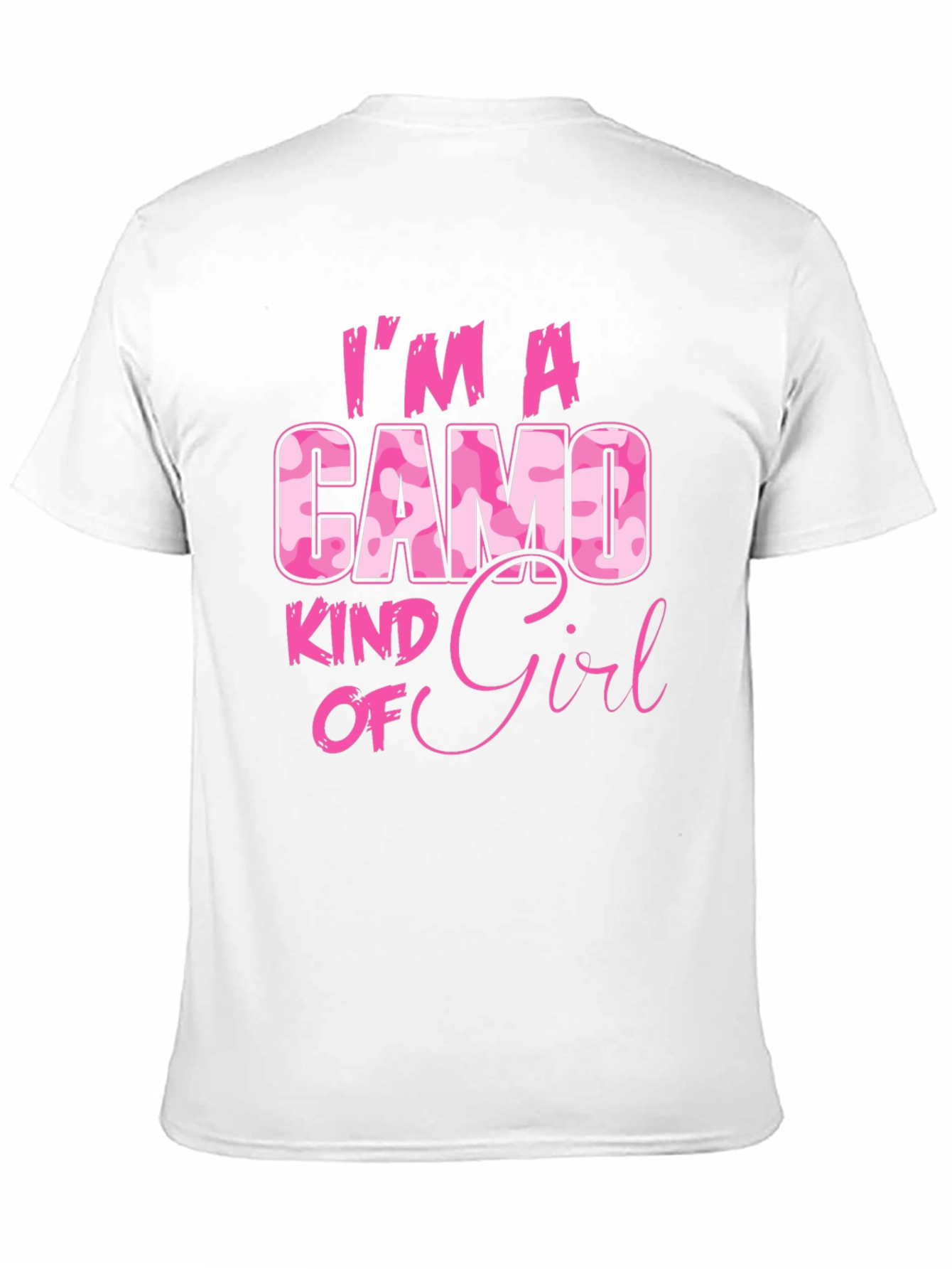 Camo Kind of Girl Graphic Tee - Pink Camouflage