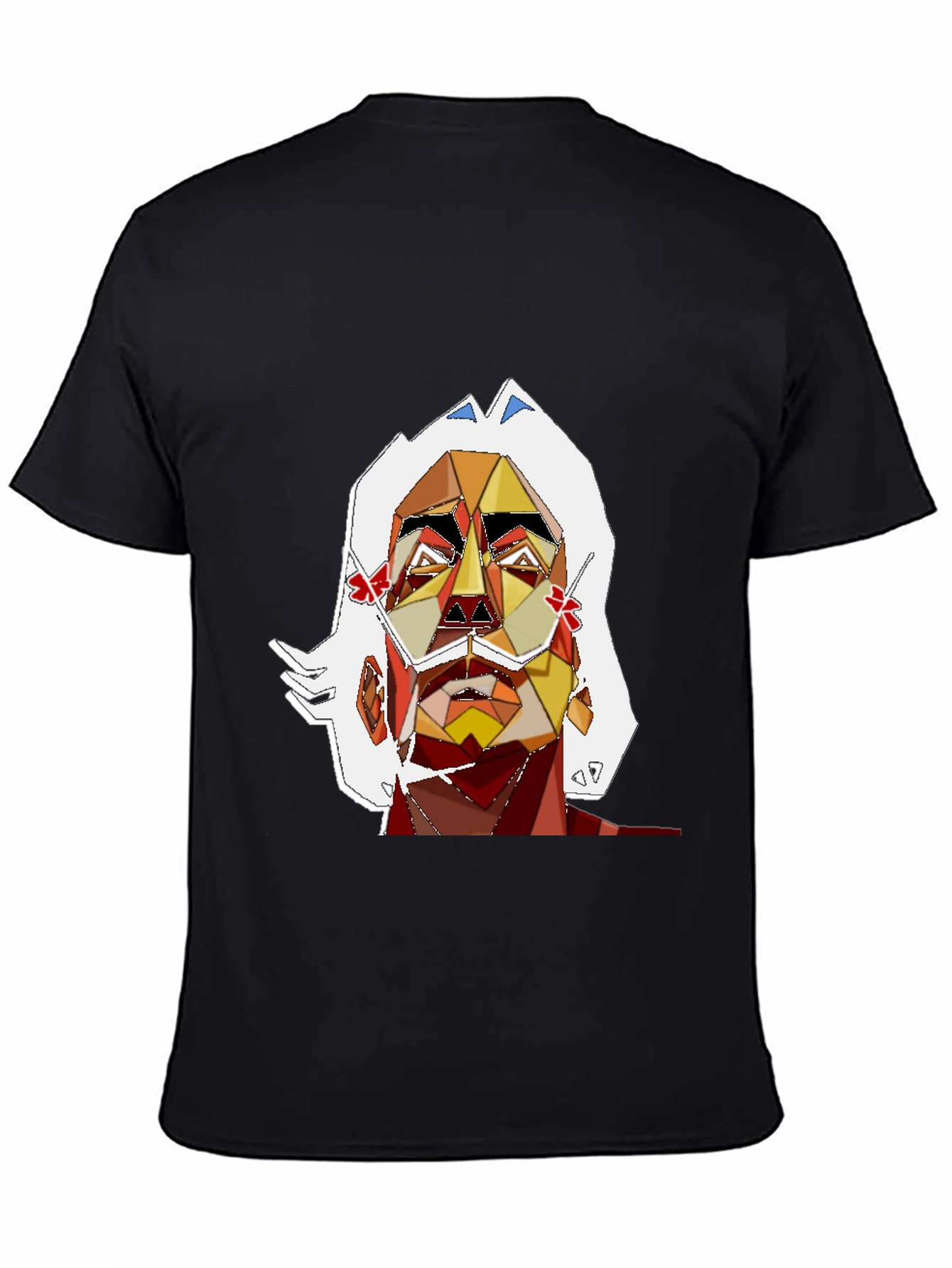 Abstract Art Mans Graphic Tee - Black