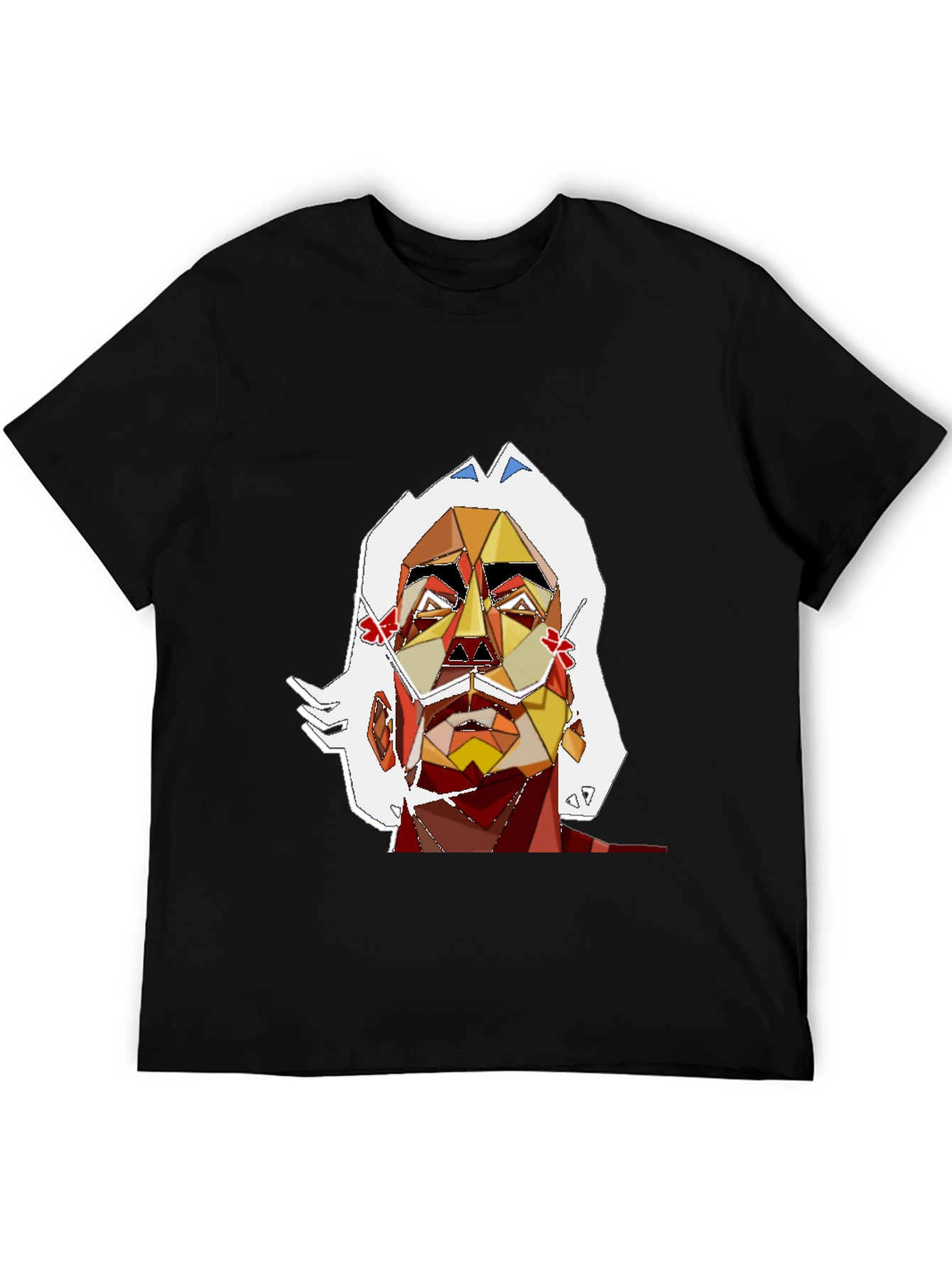 Abstract Art Mans Graphic Tee - Black