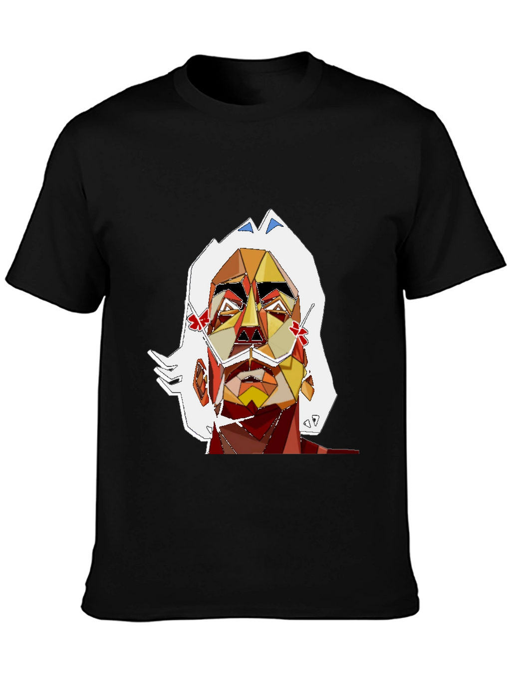 Abstract Art Mans Graphic Tee - Black