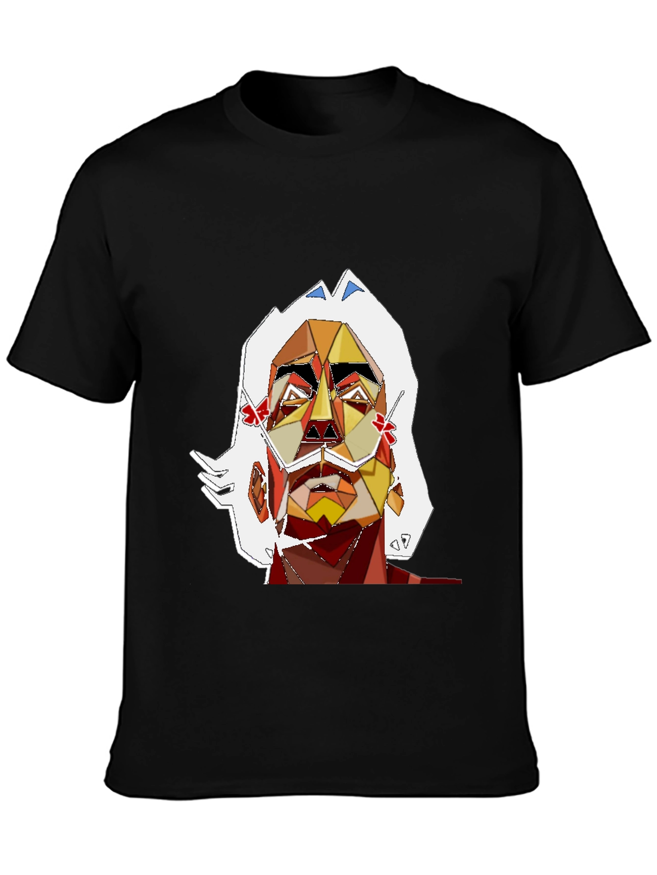 Abstract Art Mans Graphic Tee - Black