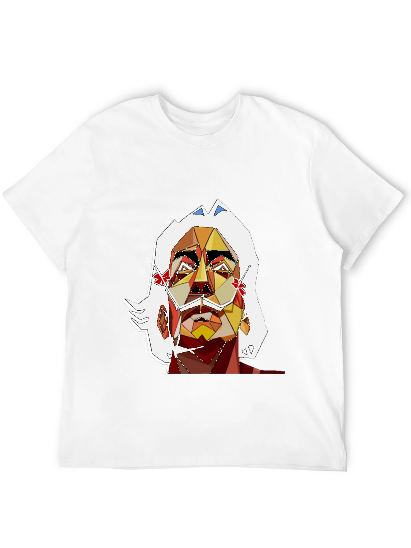 Abstract Art Mans Graphic Tee - Black