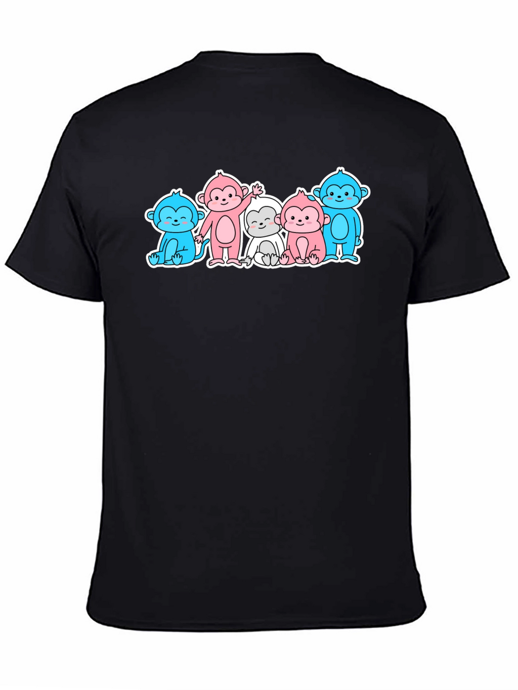 Cute Cartoon Monkey Graphic T-Shirt