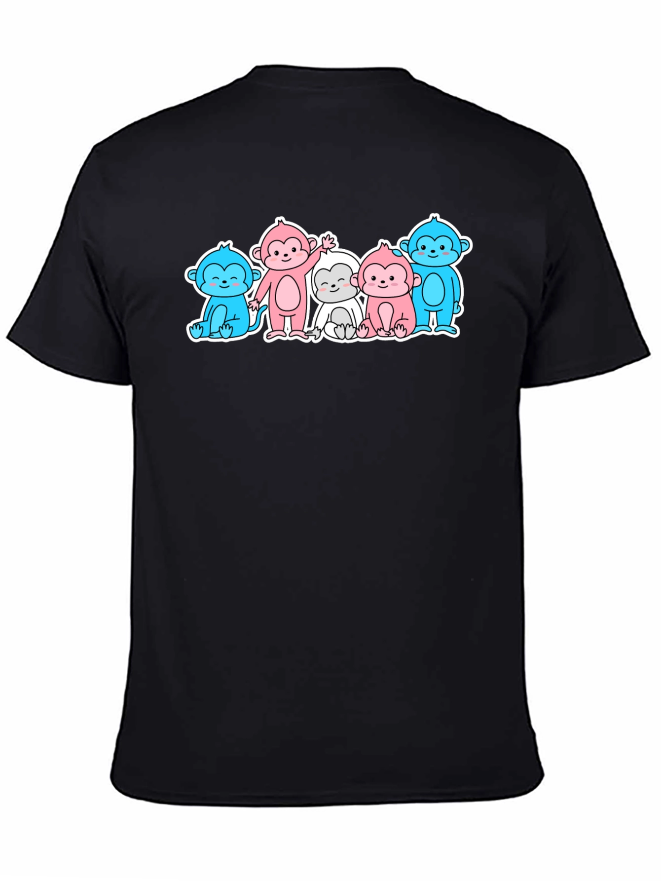 Cute Cartoon Monkey Graphic T-Shirt