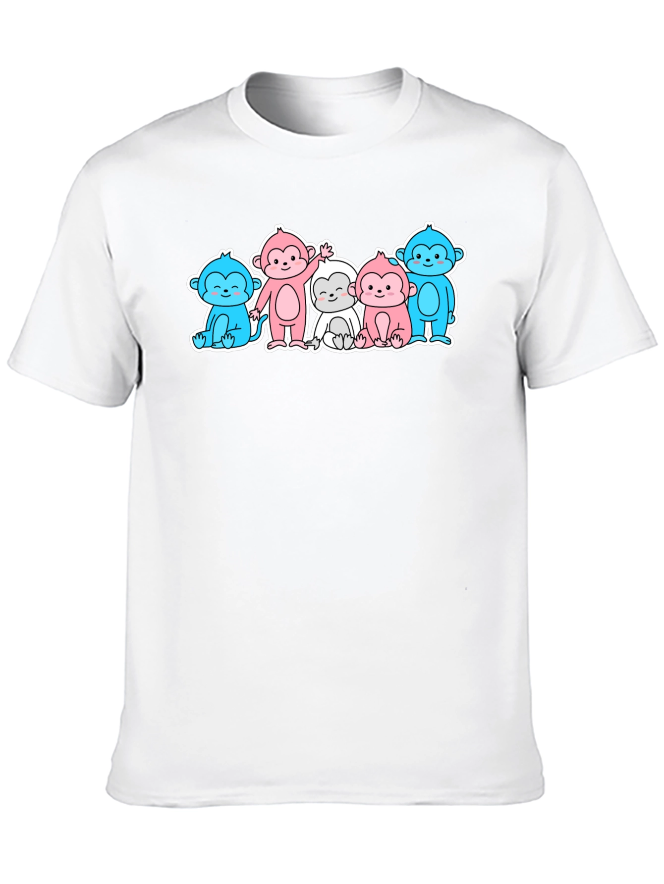 Cute Cartoon Monkey Graphic T-Shirt