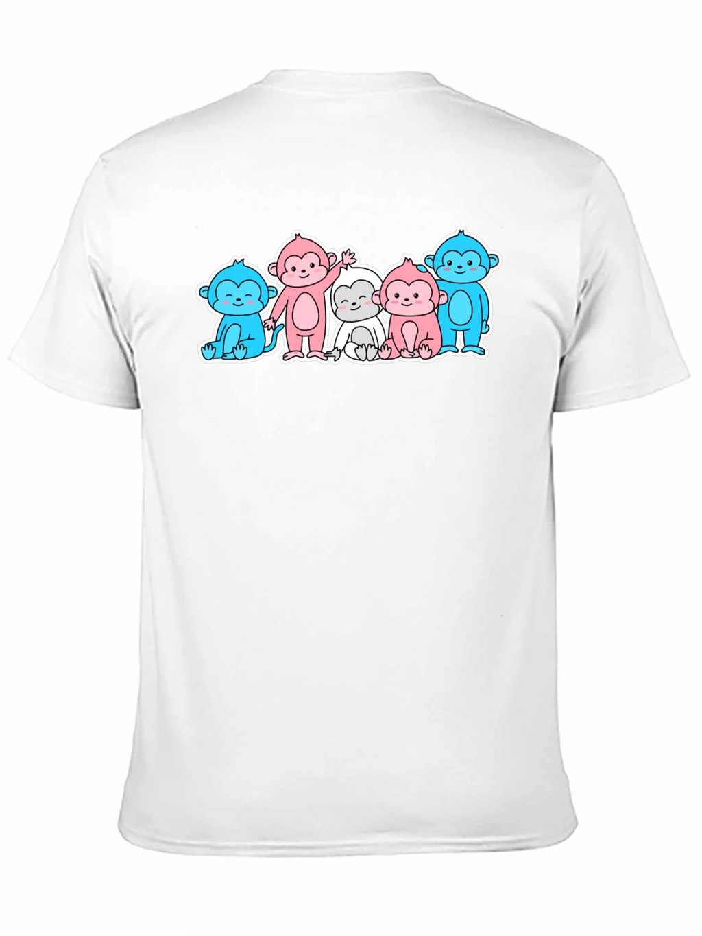 Cute Cartoon Monkey Graphic T-Shirt