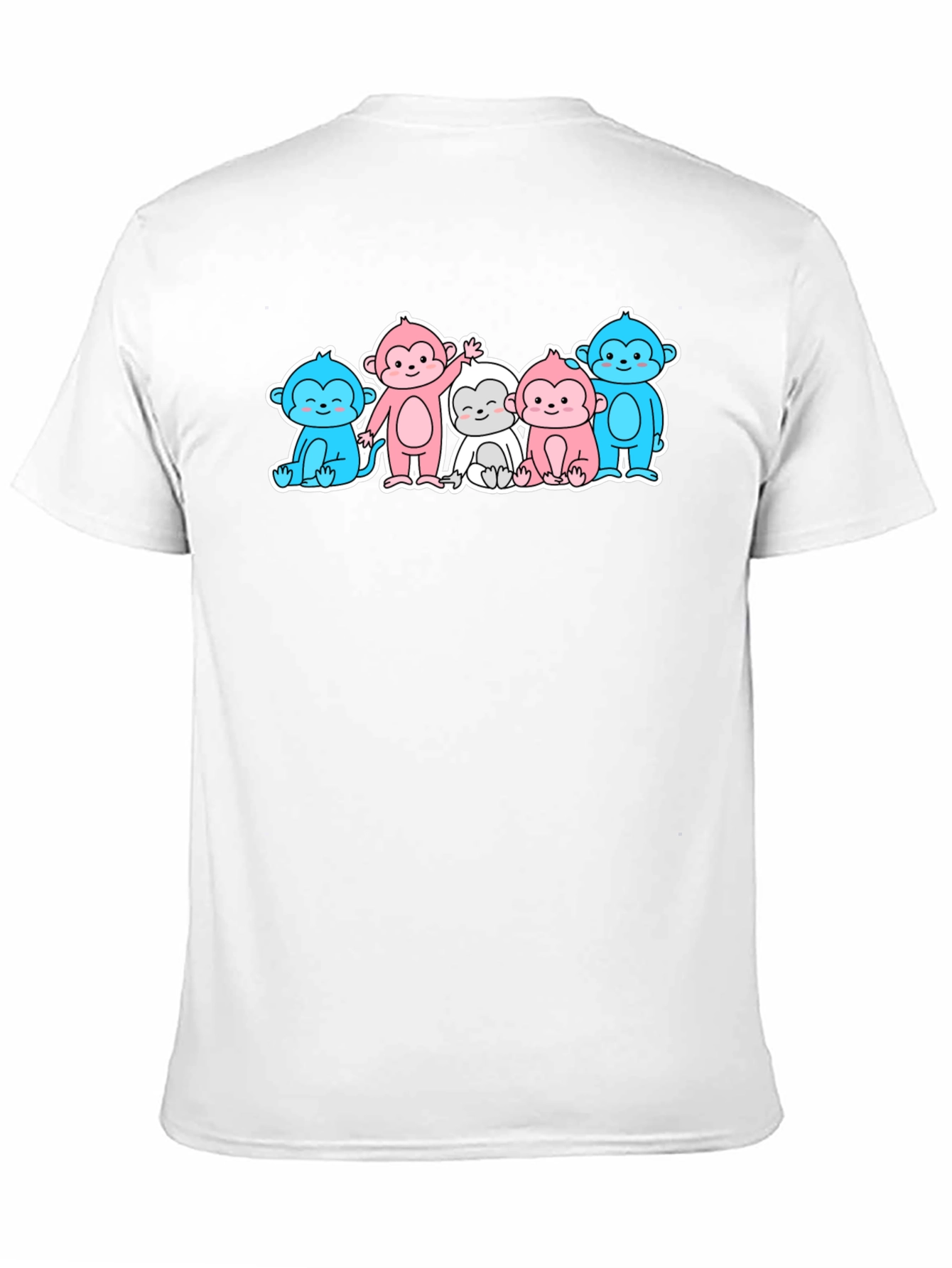Cute Cartoon Monkey Graphic T-Shirt