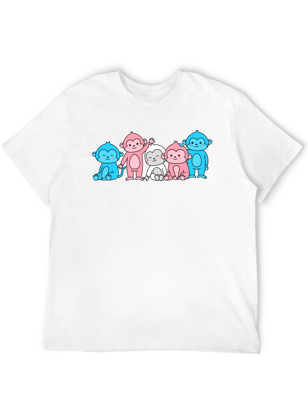 Cute Cartoon Monkey Graphic T-Shirt