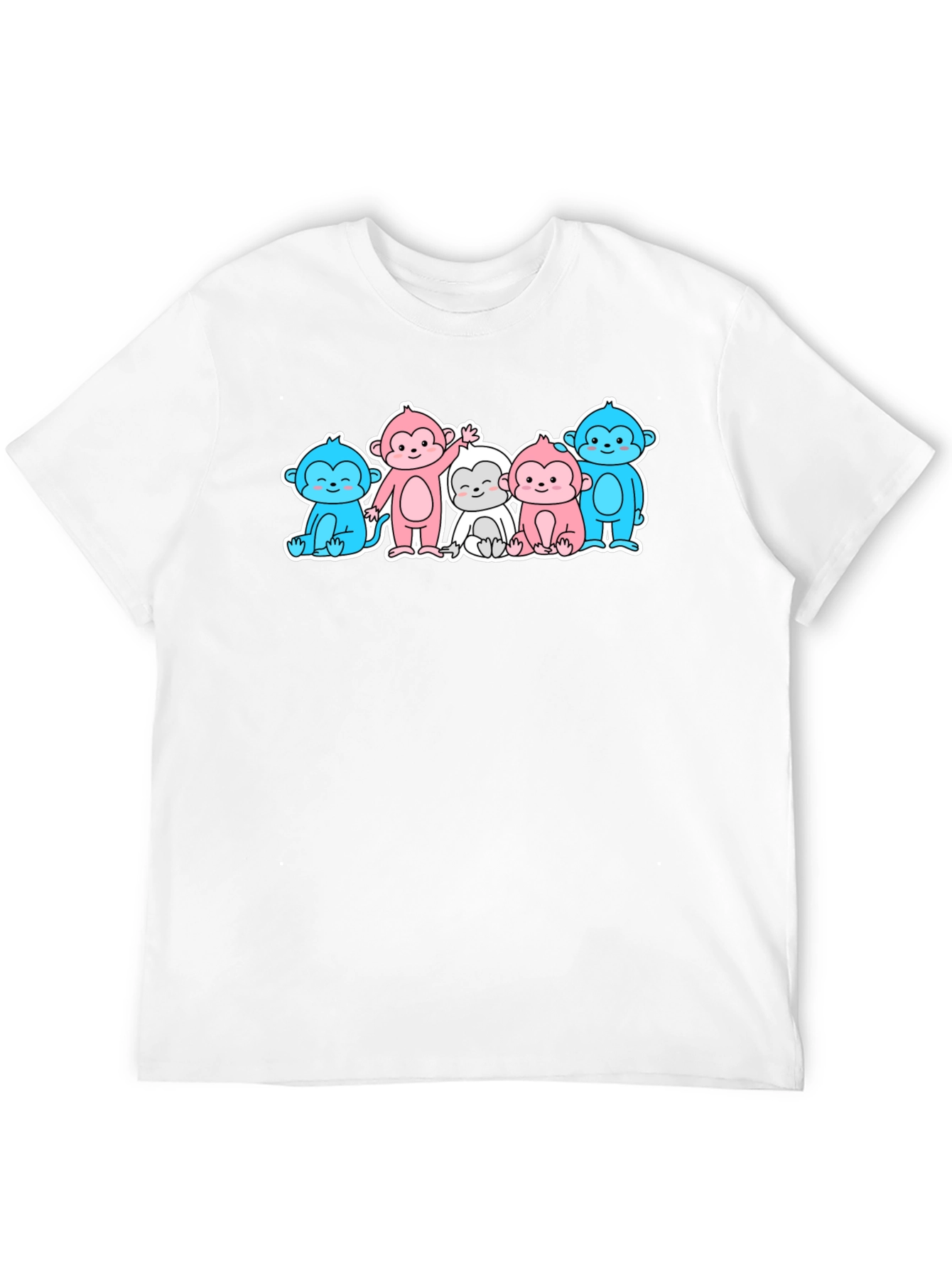 Cute Cartoon Monkey Graphic T-Shirt