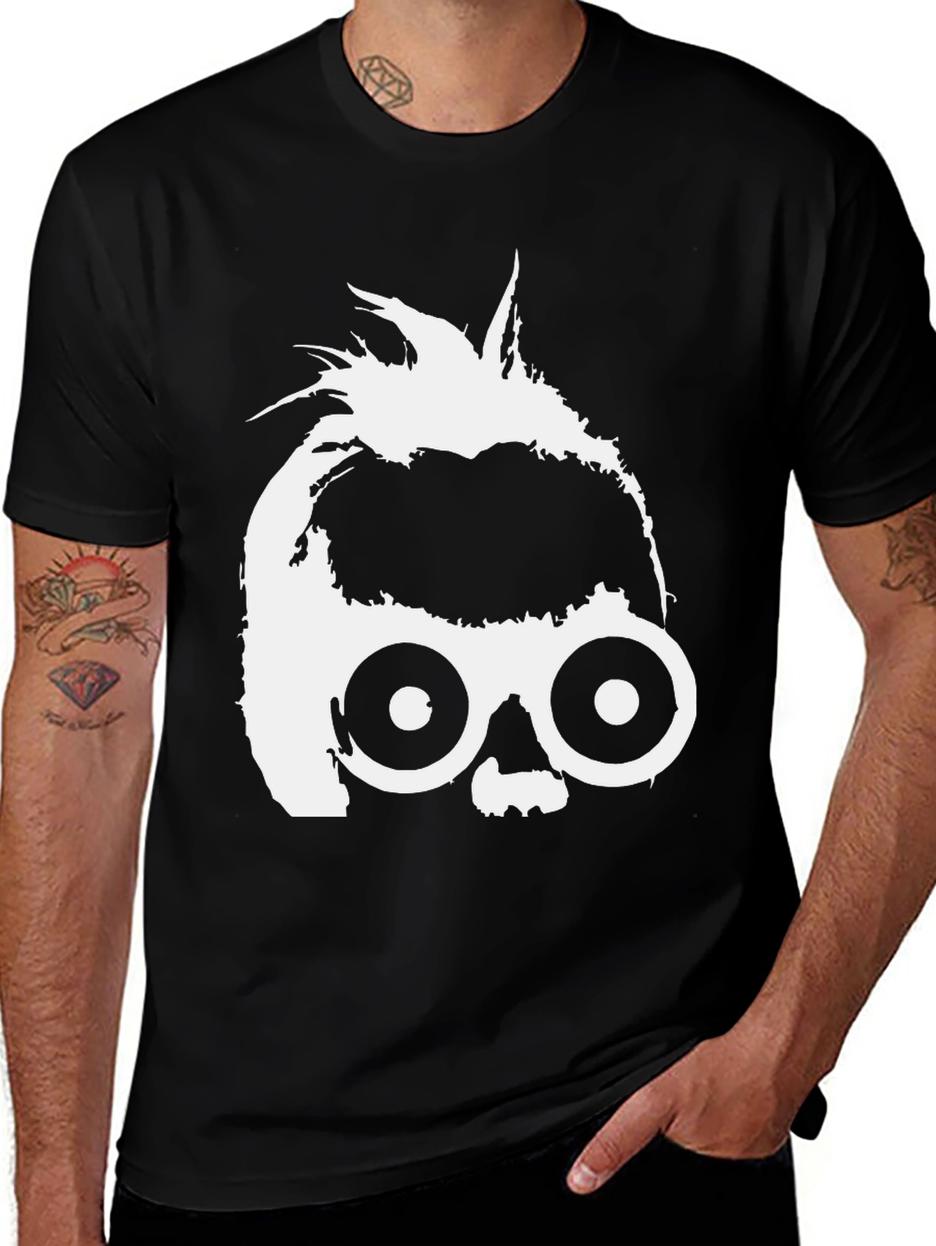 Unique Graphic Tee - Punk Skull with Goggles