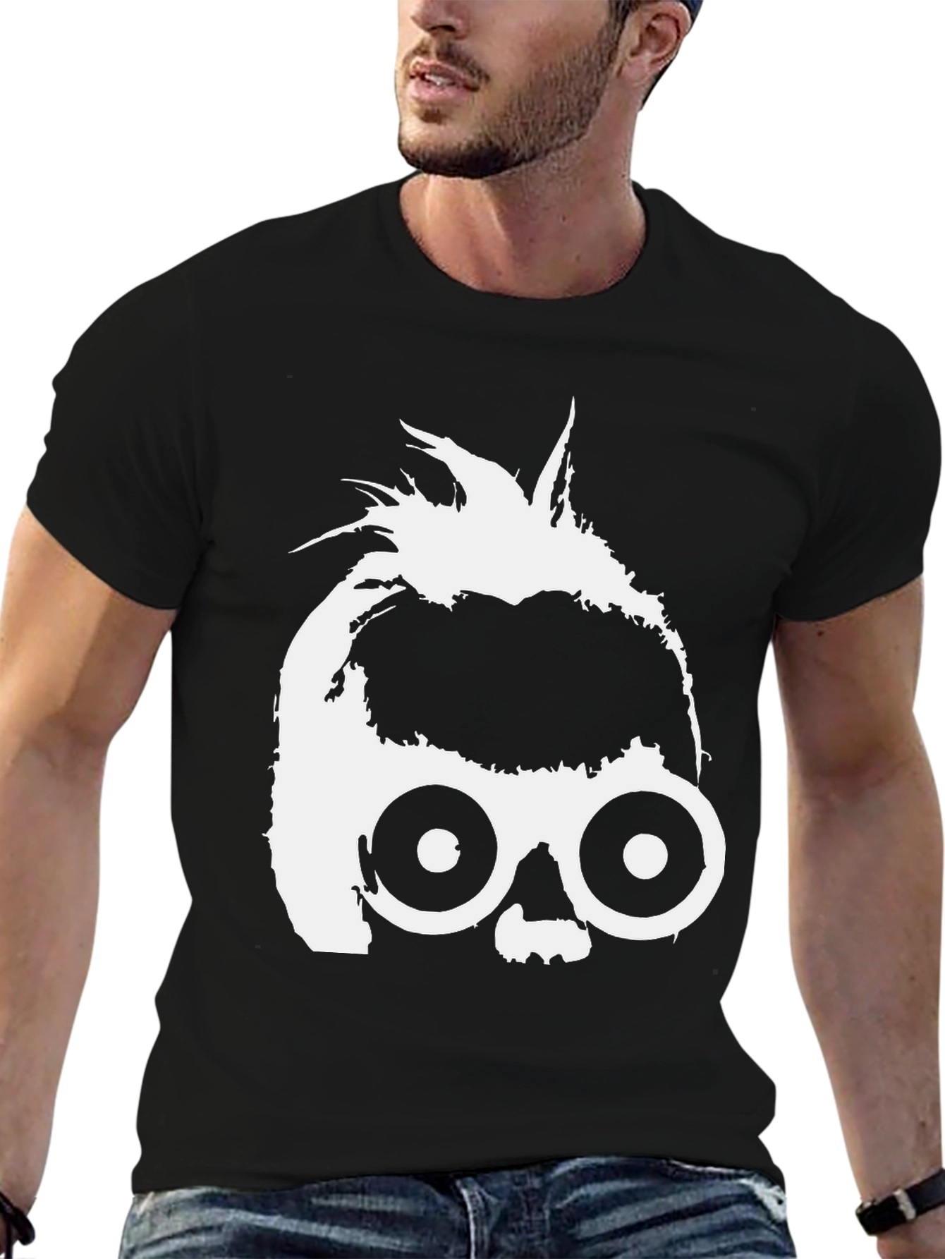 Unique Graphic Tee - Punk Skull with Goggles
