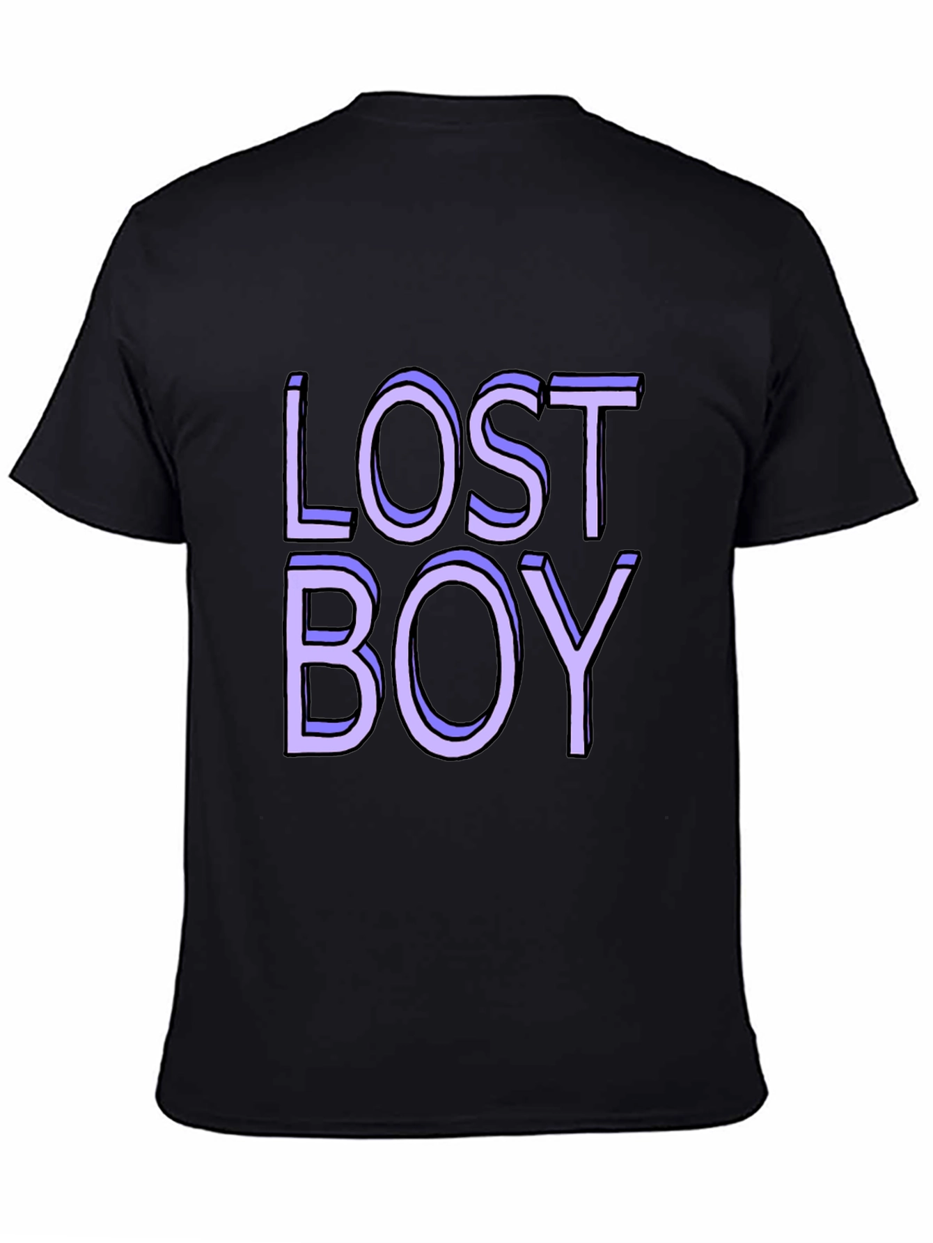 Lost Boy Graphic Tee - Classic Black Cotton Blend
