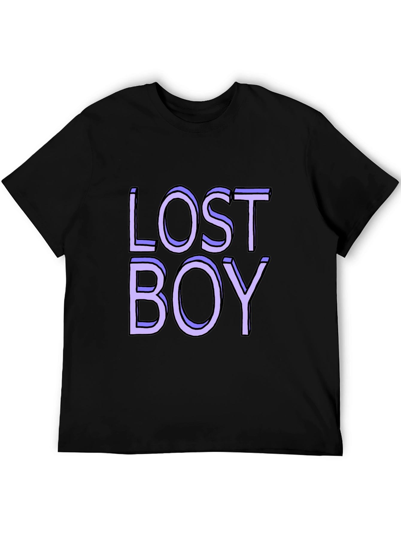 Lost Boy Graphic Tee - Classic Black Cotton Blend