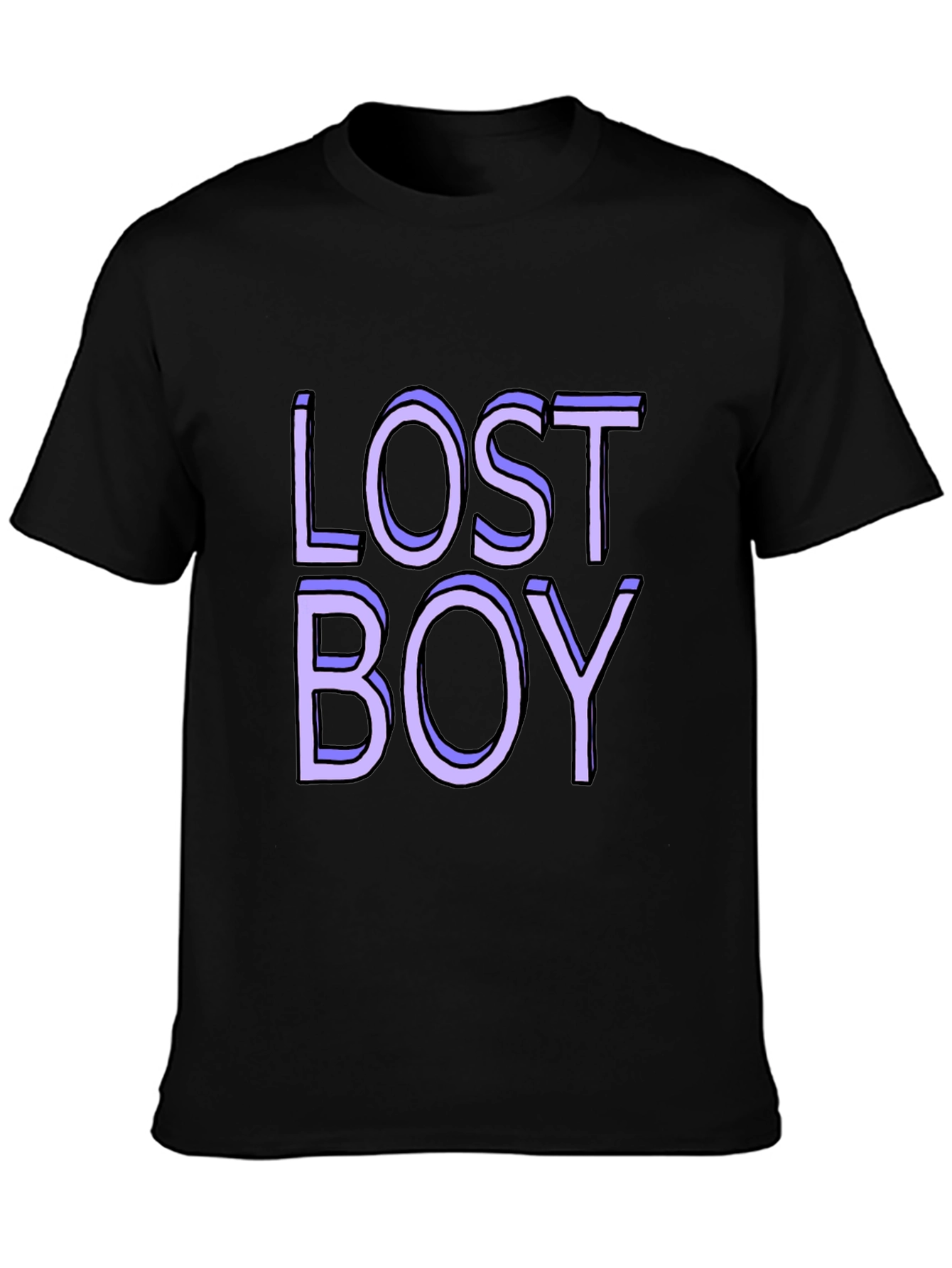 Lost Boy Graphic Tee - Classic Black Cotton Blend