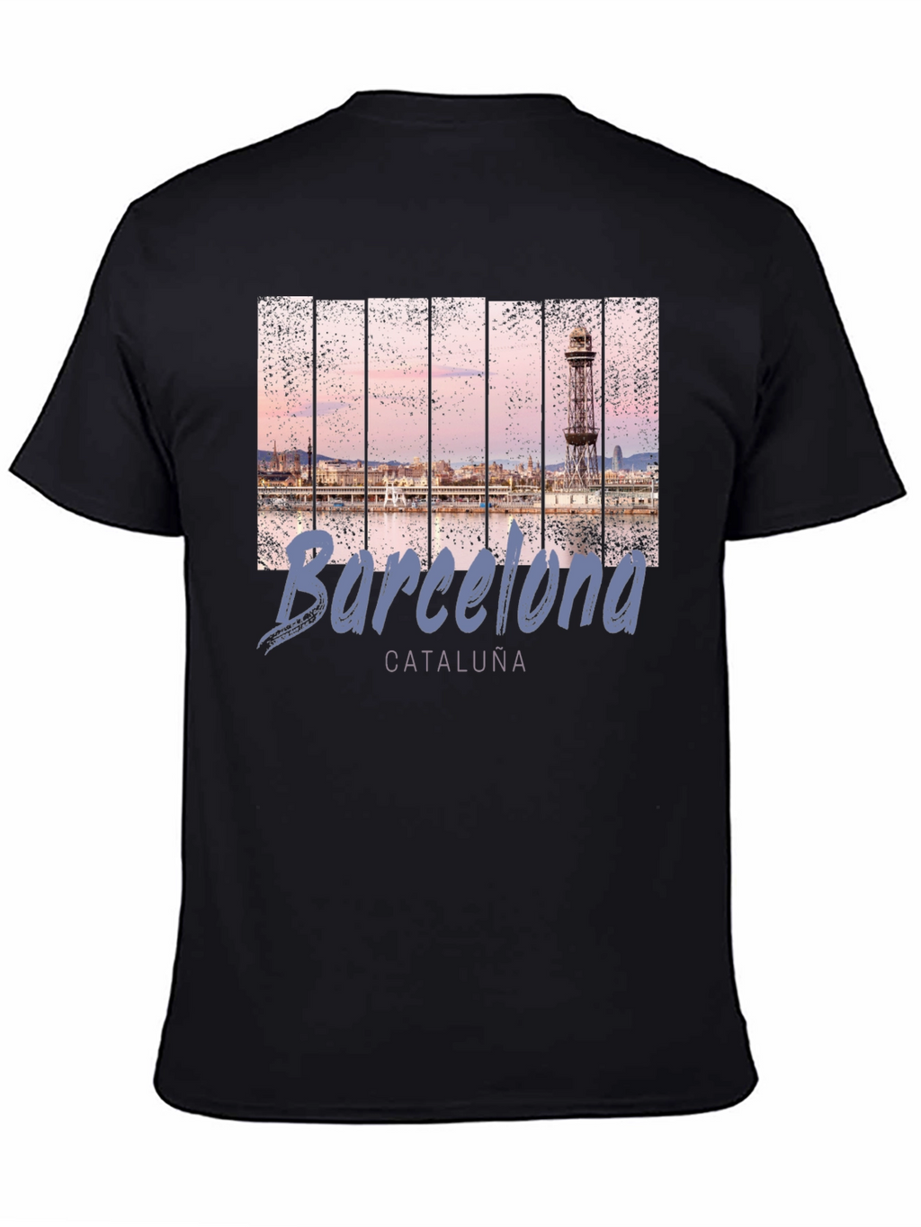 Barcelona Landmark T-Shirt - Mens Black Tee