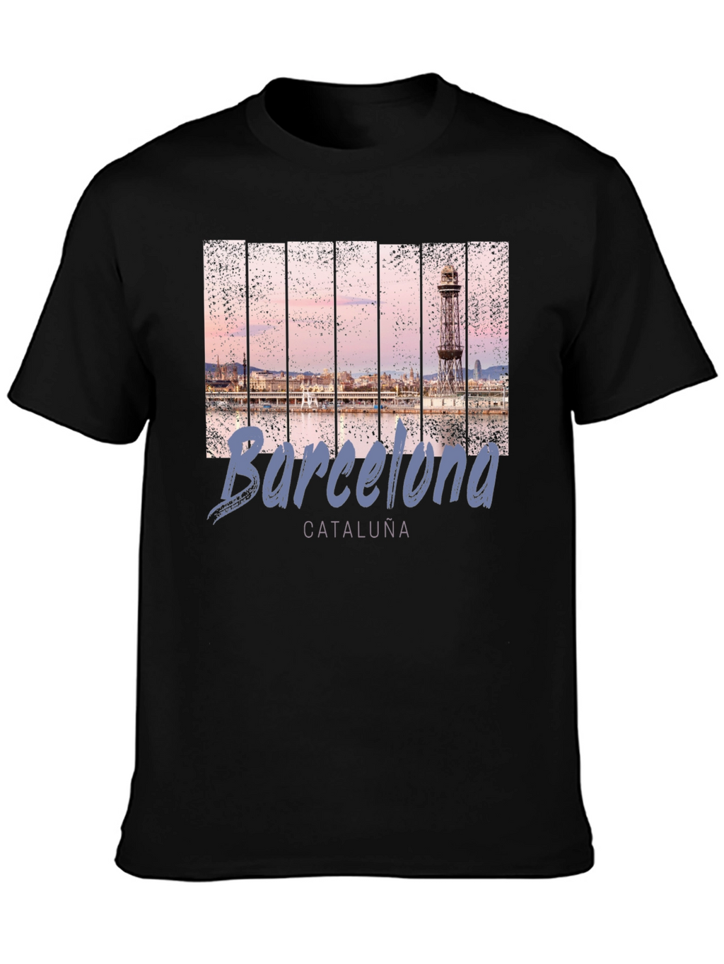 Barcelona Landmark T-Shirt - Mens Black Tee