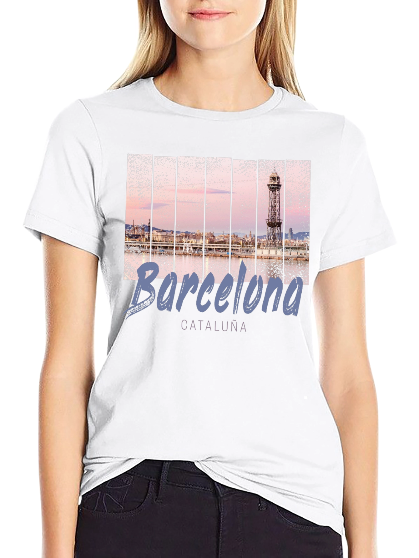 Barcelona Landmark T-Shirt - Mens Black Tee