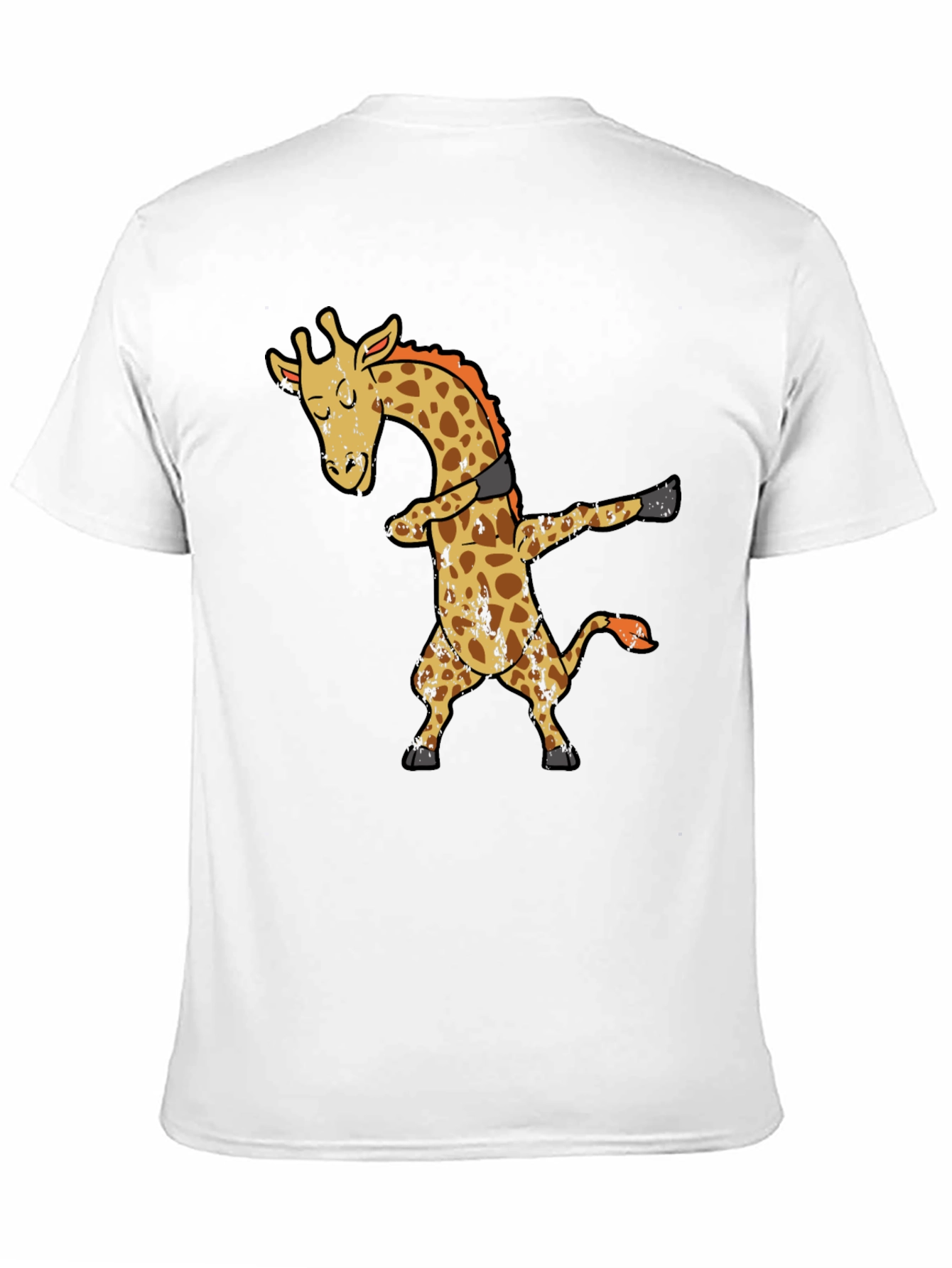 Dabbing Giraffe Graphic T-Shirt - Black Cotton Tee