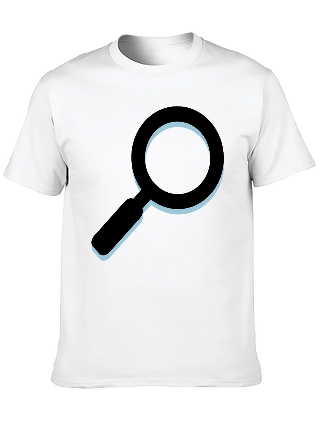 Black Magnifying Glass Graphic T-Shirt
