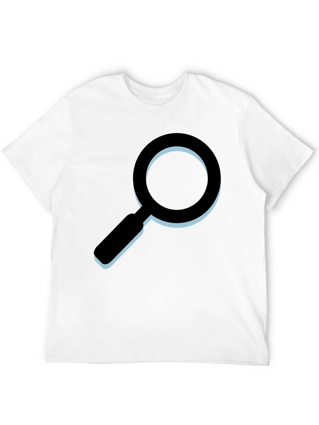 Black Magnifying Glass Graphic T-Shirt