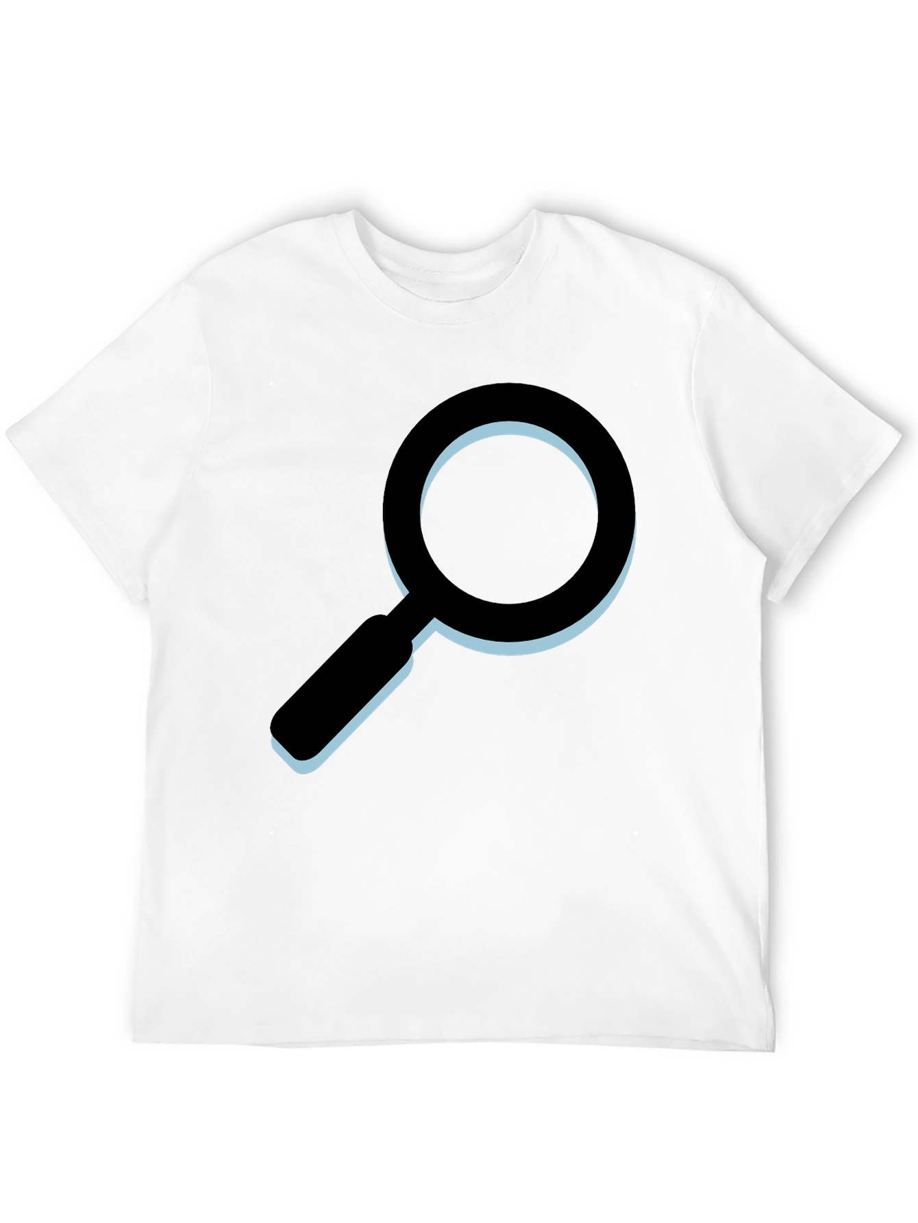 Black Magnifying Glass Graphic T-Shirt