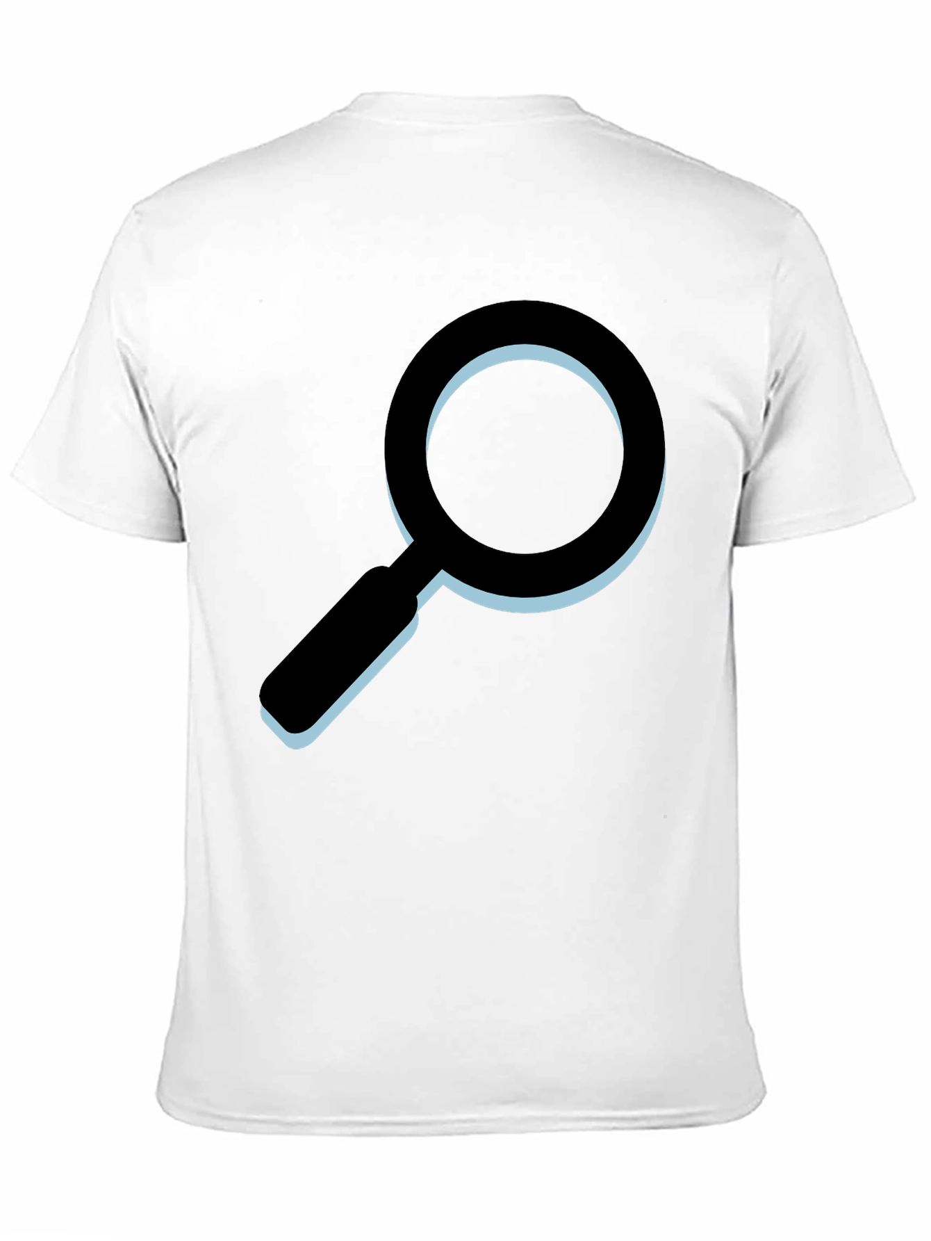 Black Magnifying Glass Graphic T-Shirt