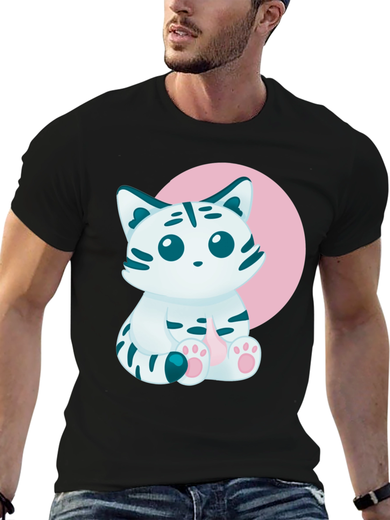 Cute Kitten Graphic Tee - Soft Cotton Blend