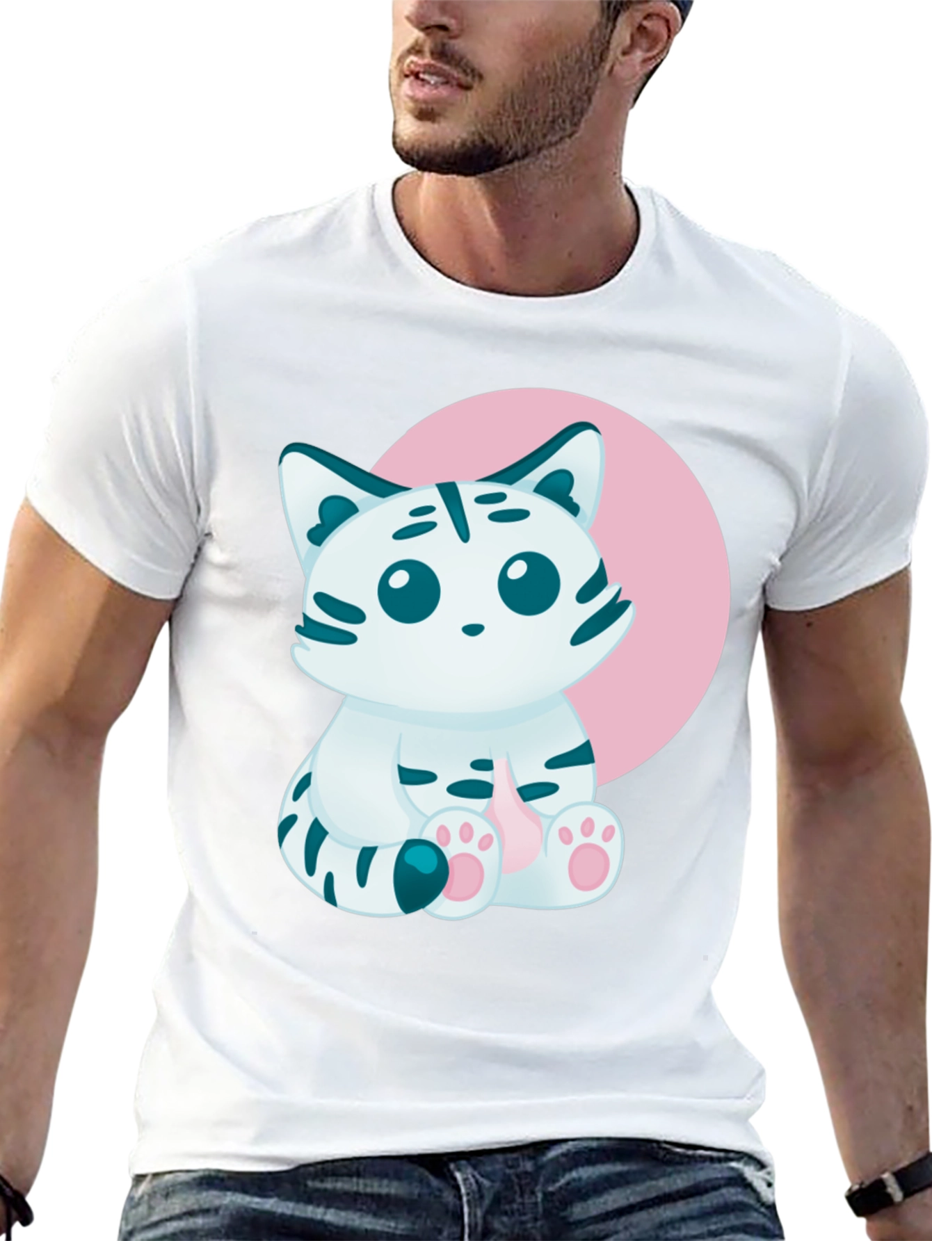 Cute Kitten Graphic Tee - Soft Cotton Blend