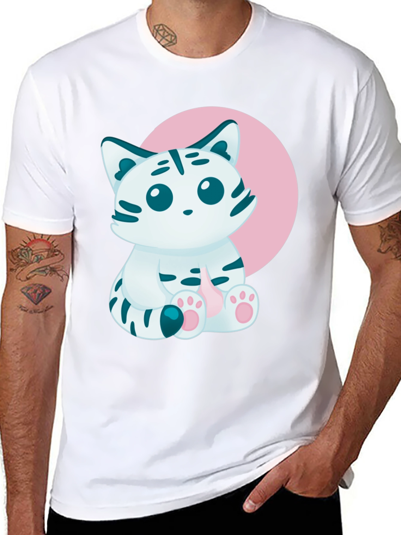 Cute Kitten Graphic Tee - Soft Cotton Blend