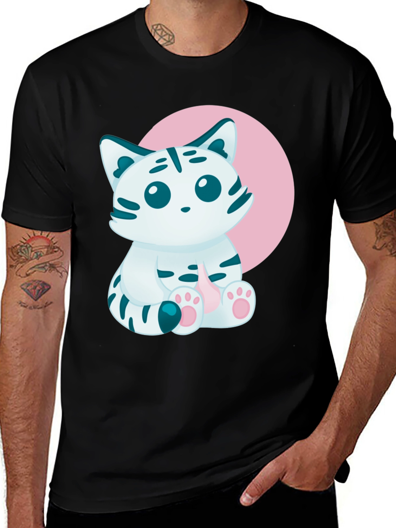 Cute Kitten Graphic Tee - Soft Cotton Blend