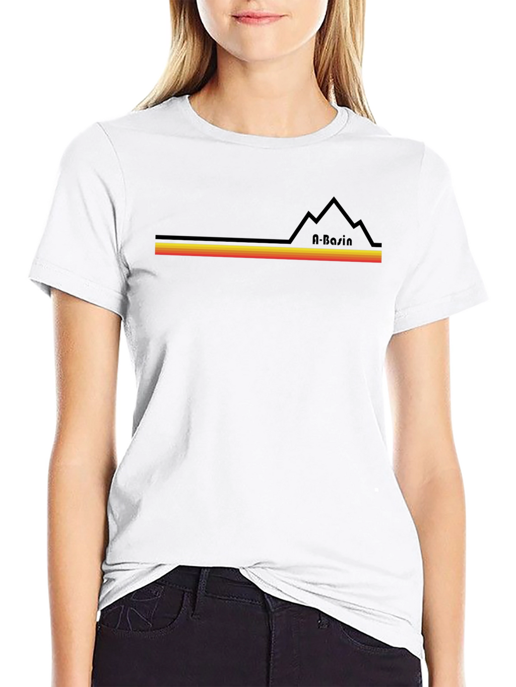A-Basin Retro Ski T-Shirt - Black