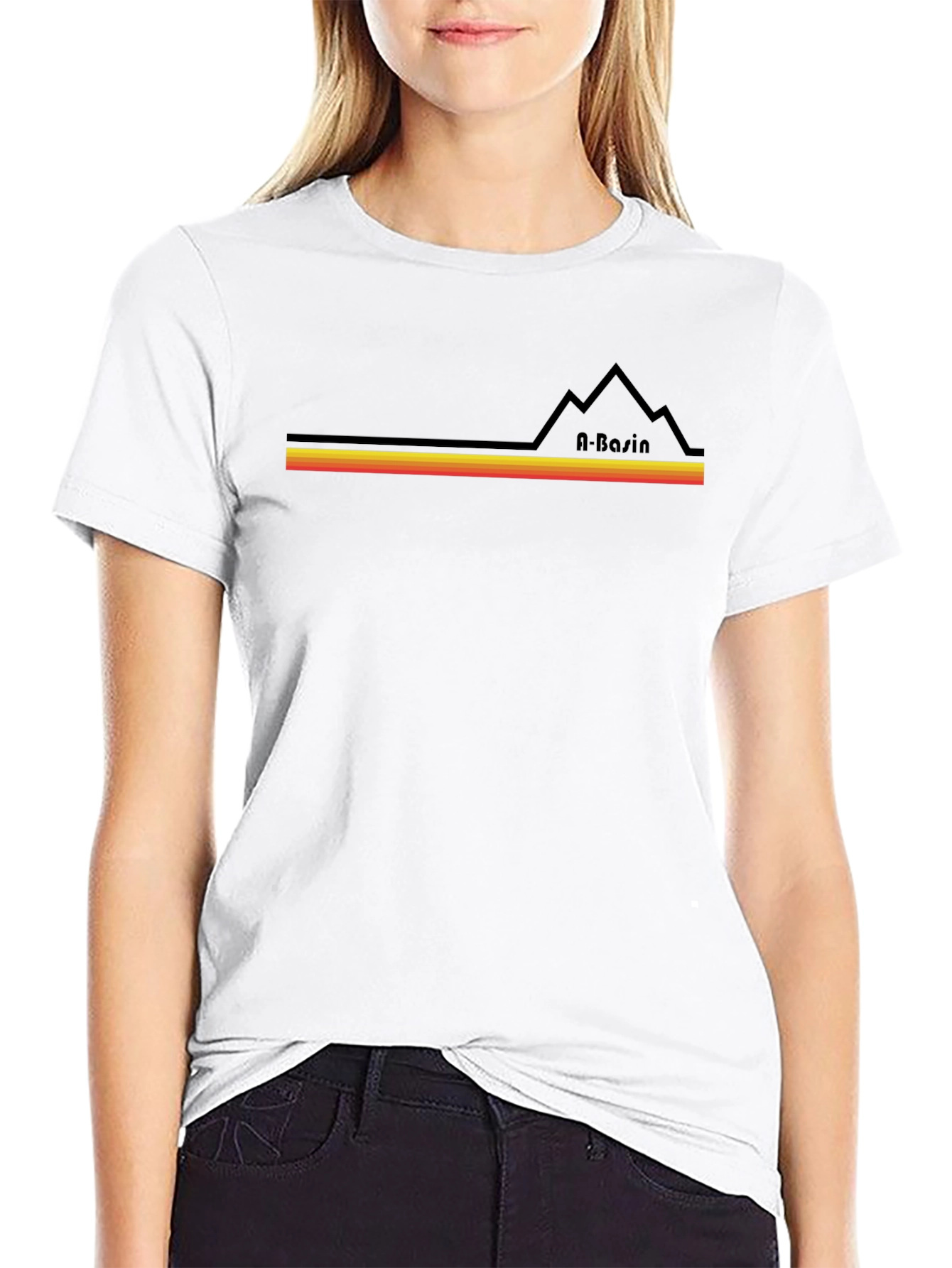 A-Basin Retro Ski T-Shirt - Black
