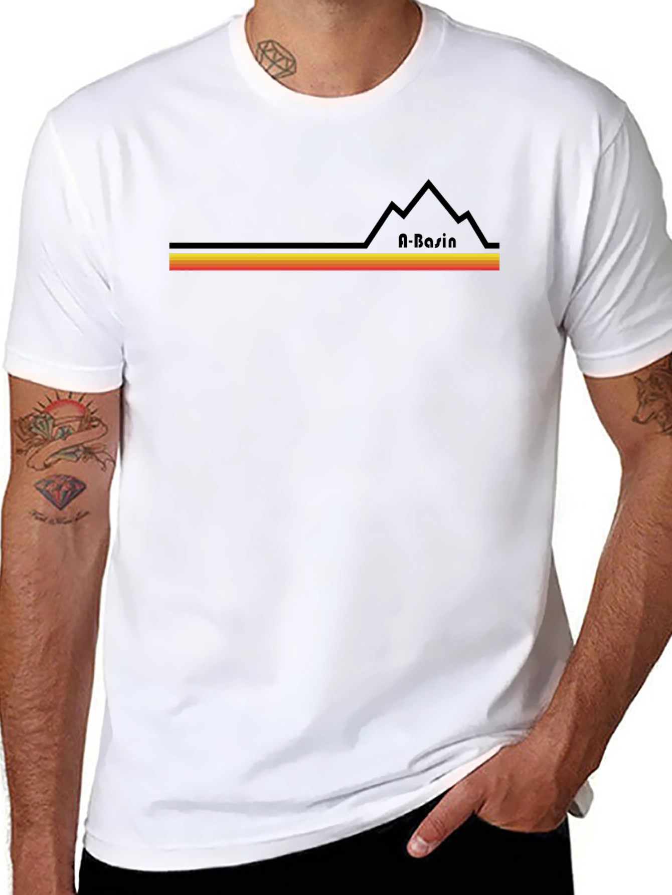 A-Basin Retro Ski T-Shirt - Black
