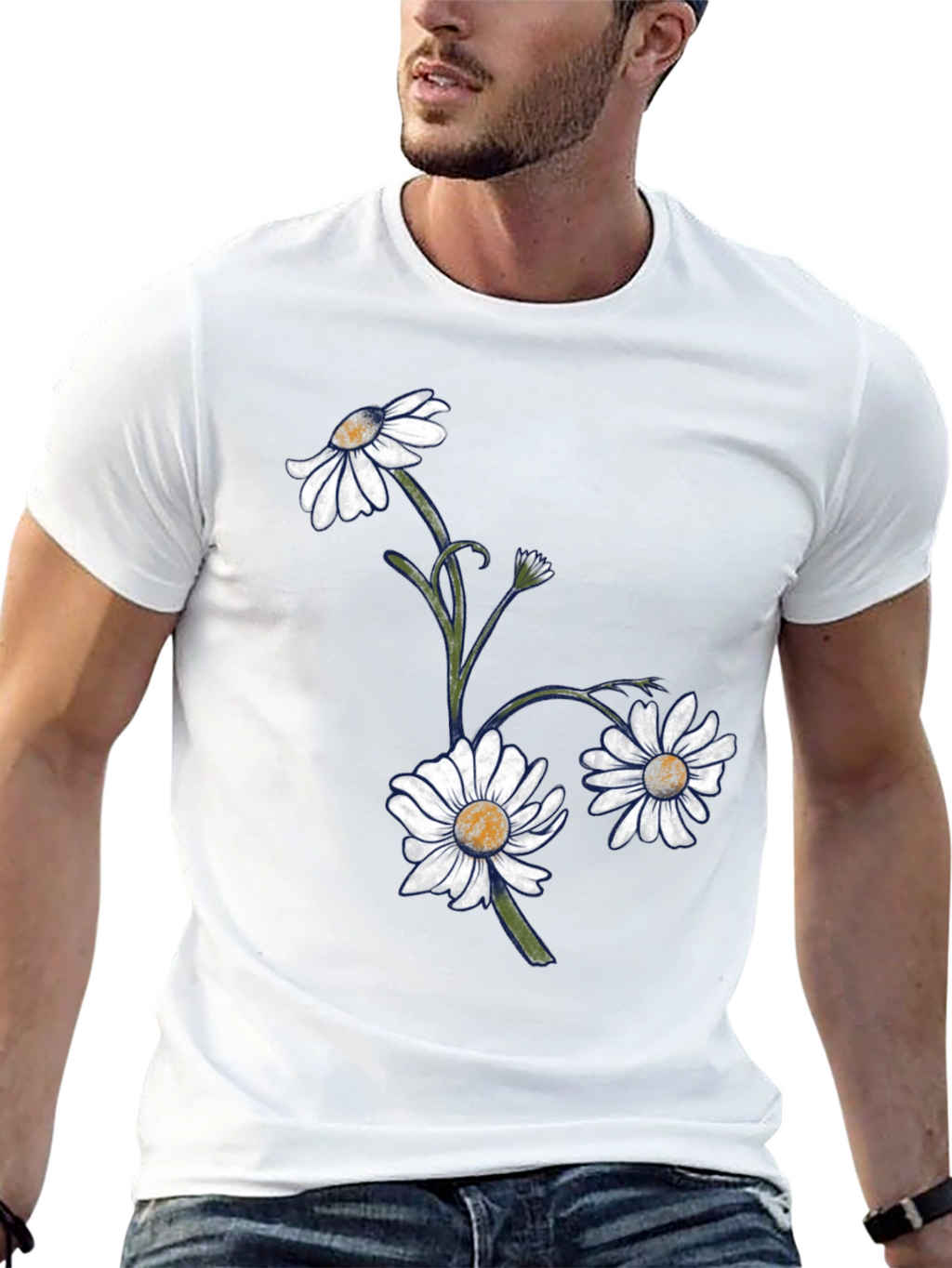 Daisy Graphic T-Shirt - Classic Black Tee