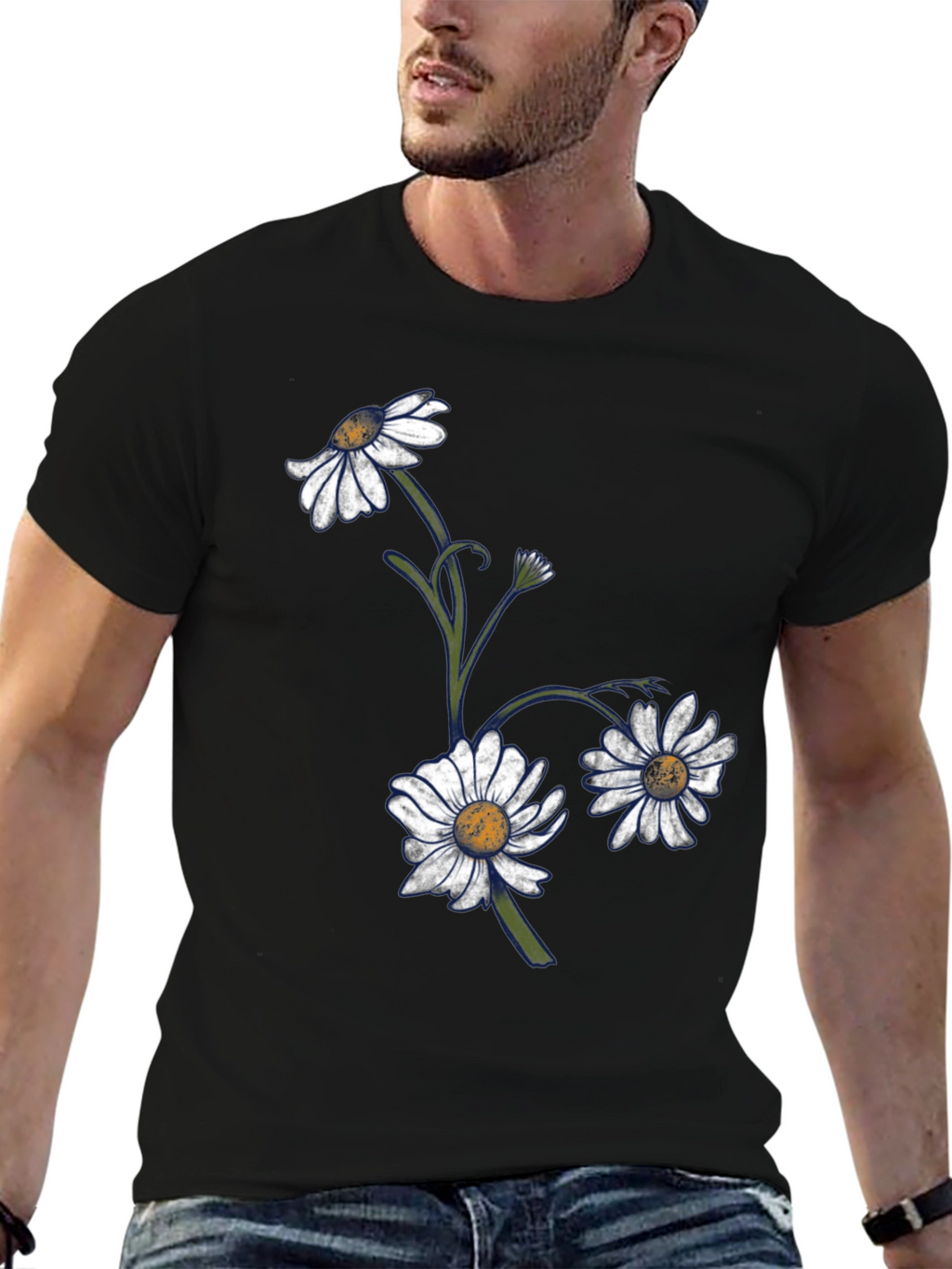 Daisy Graphic T-Shirt - Classic Black Tee
