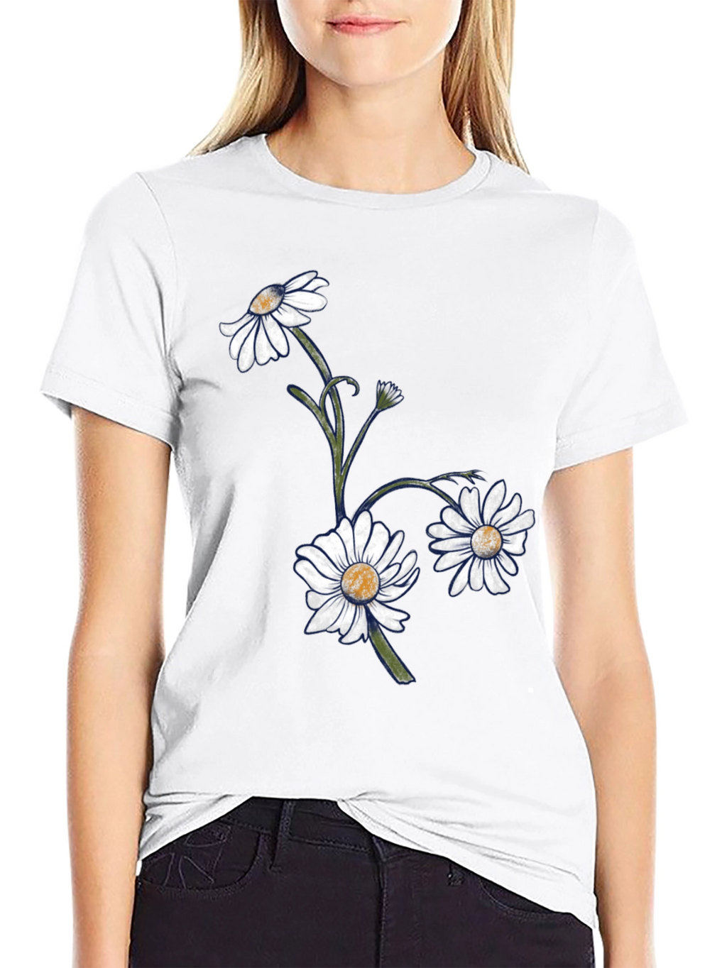 Daisy Graphic T-Shirt - Classic Black Tee