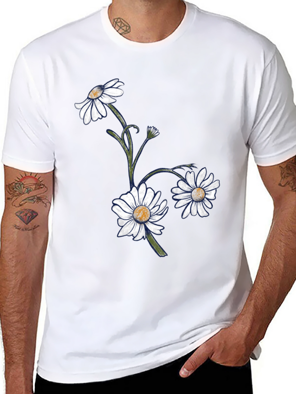 Daisy Graphic T-Shirt - Classic Black Tee