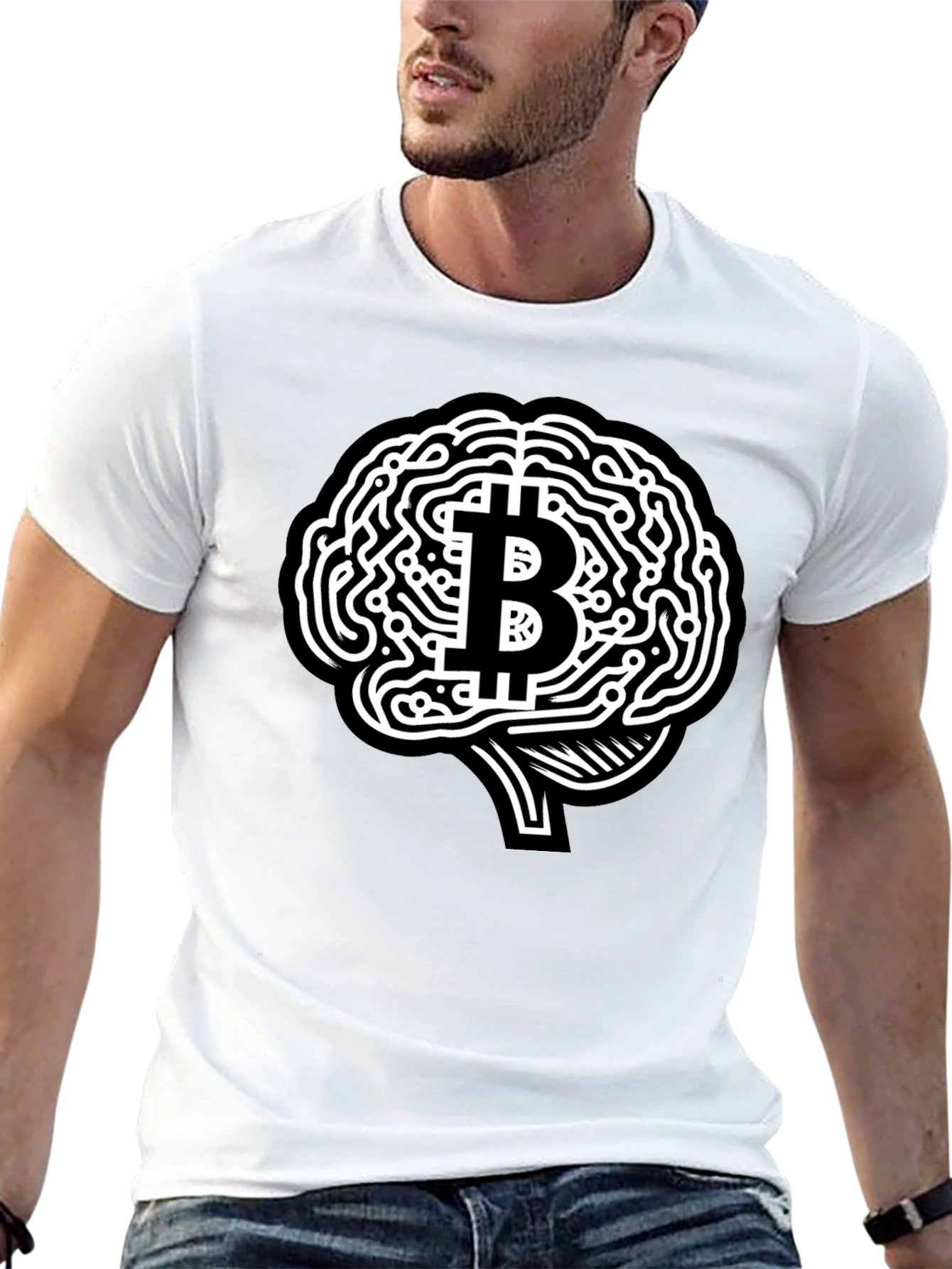 Bitcoin Brain T-Shirt - Crypto Mind