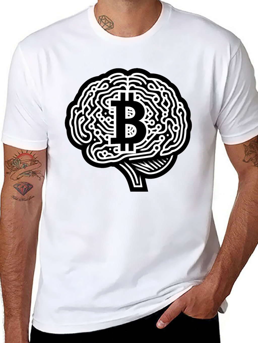Bitcoin Brain T-Shirt - Crypto Mind