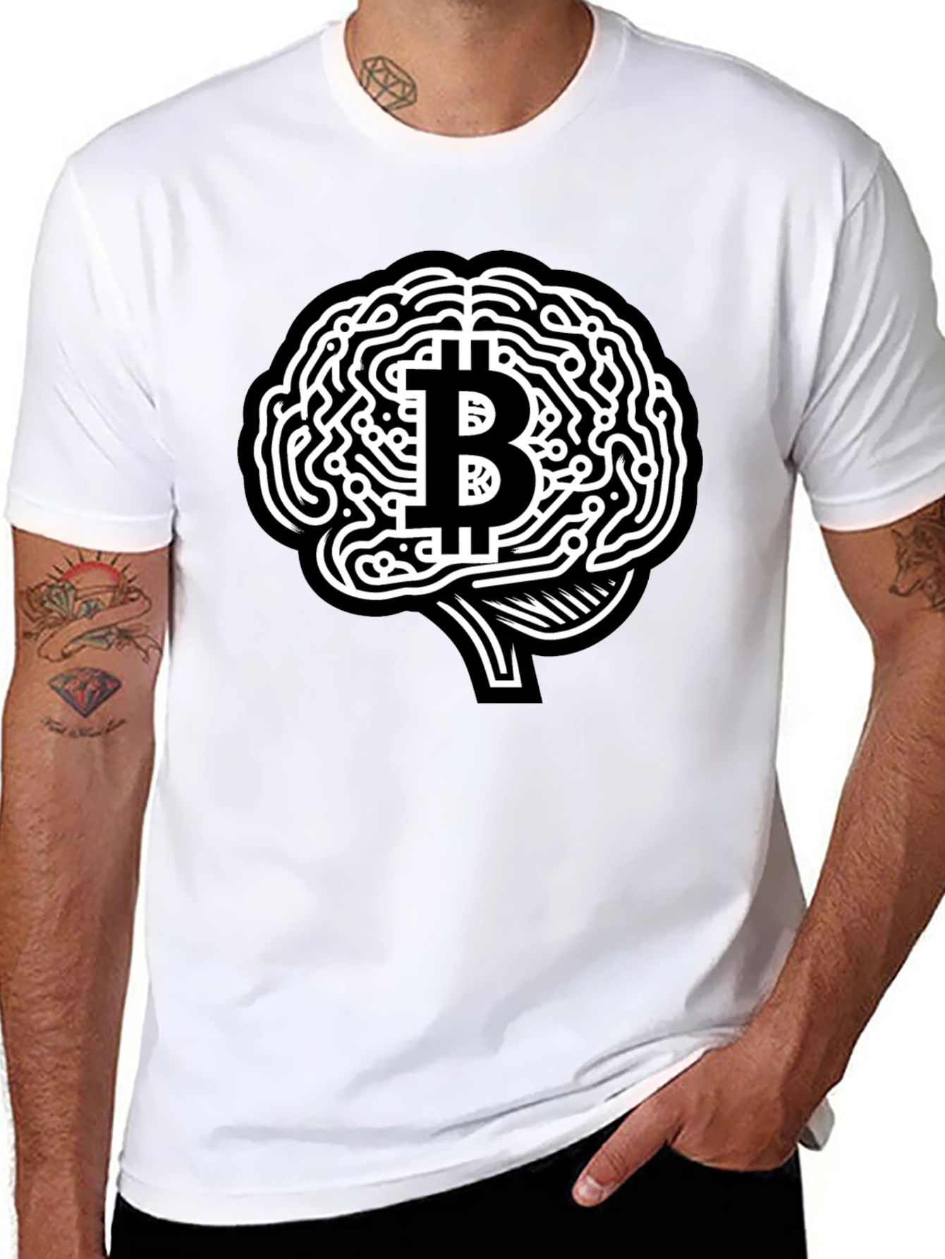 Bitcoin Brain T-Shirt - Crypto Mind