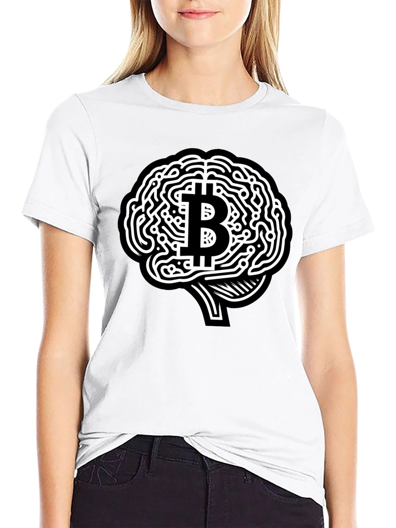 Bitcoin Brain T-Shirt - Crypto Mind