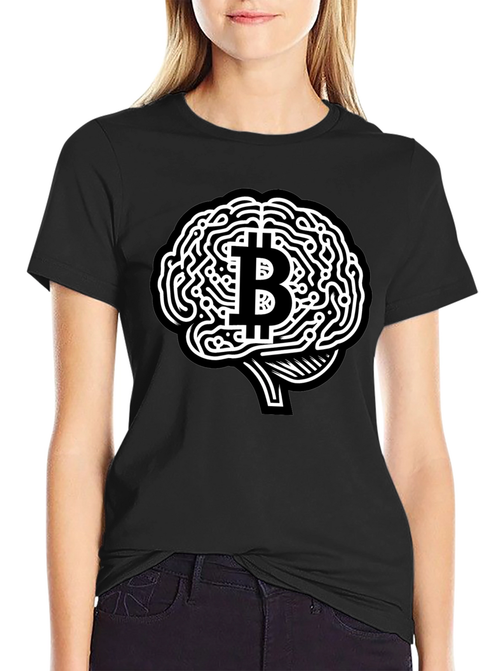 Bitcoin Brain T-Shirt - Crypto Mind