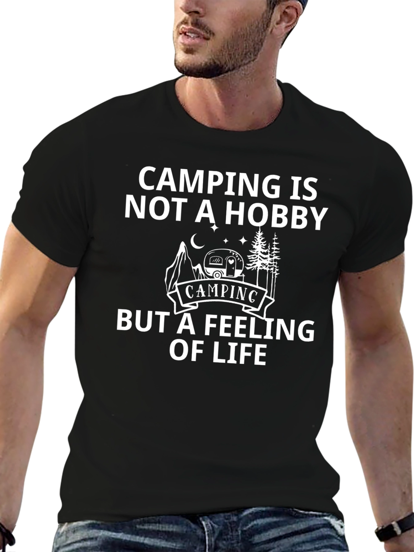 Camping is a Feeling of Life - Graphic Tee