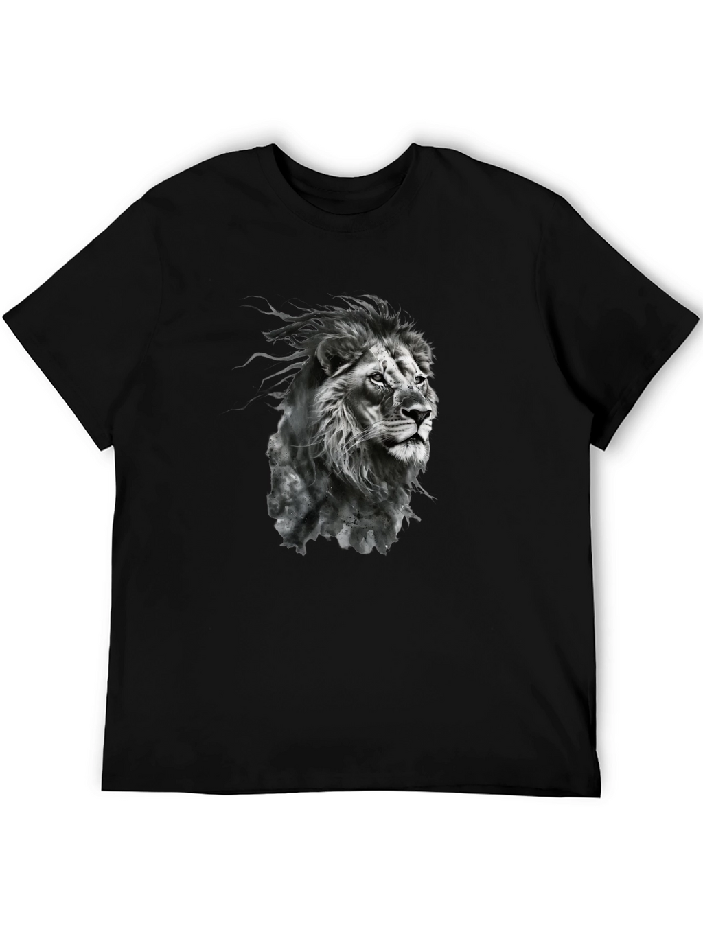 Lion Graphic Black T-Shirt