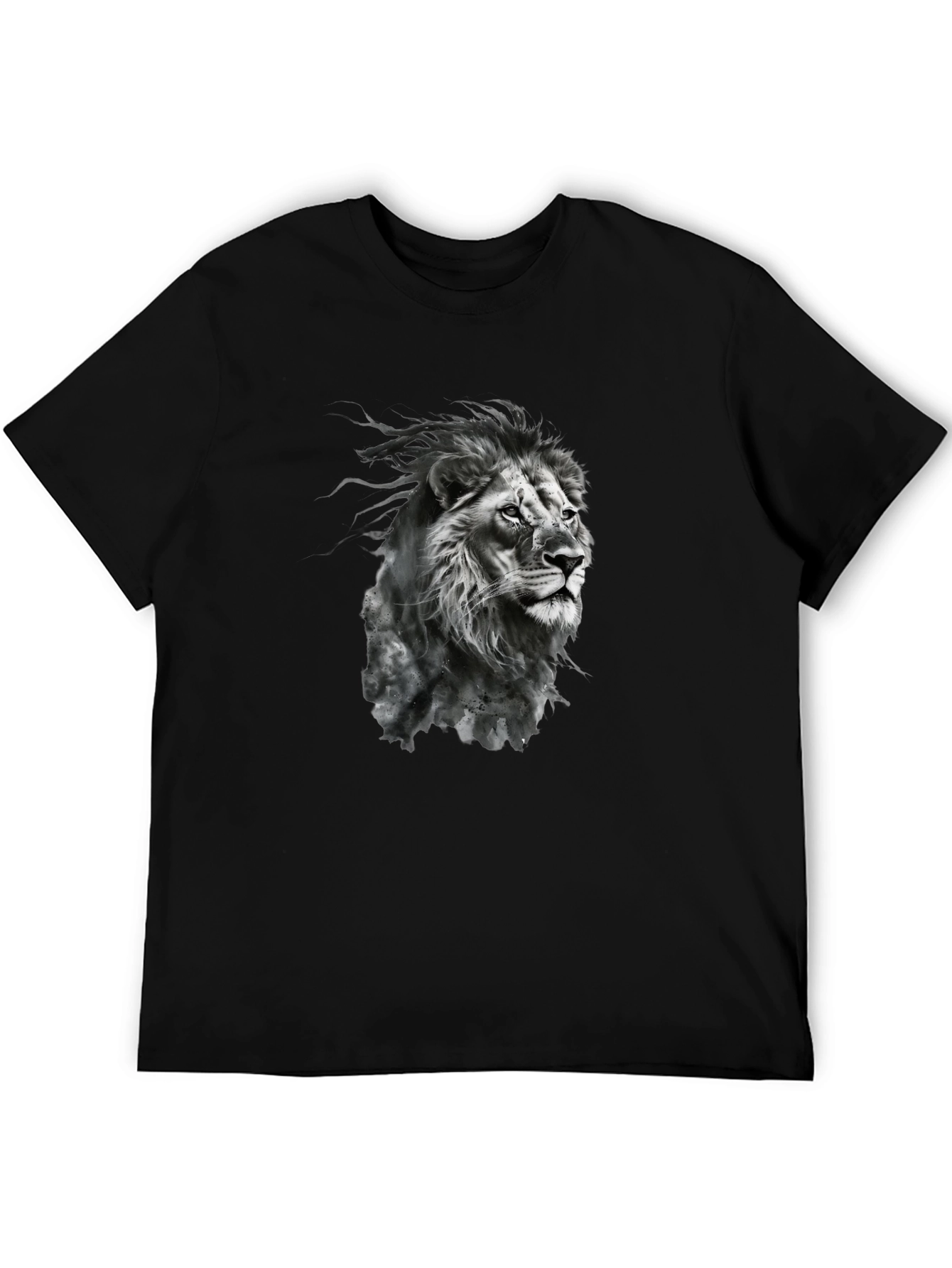 Lion Graphic Black T-Shirt
