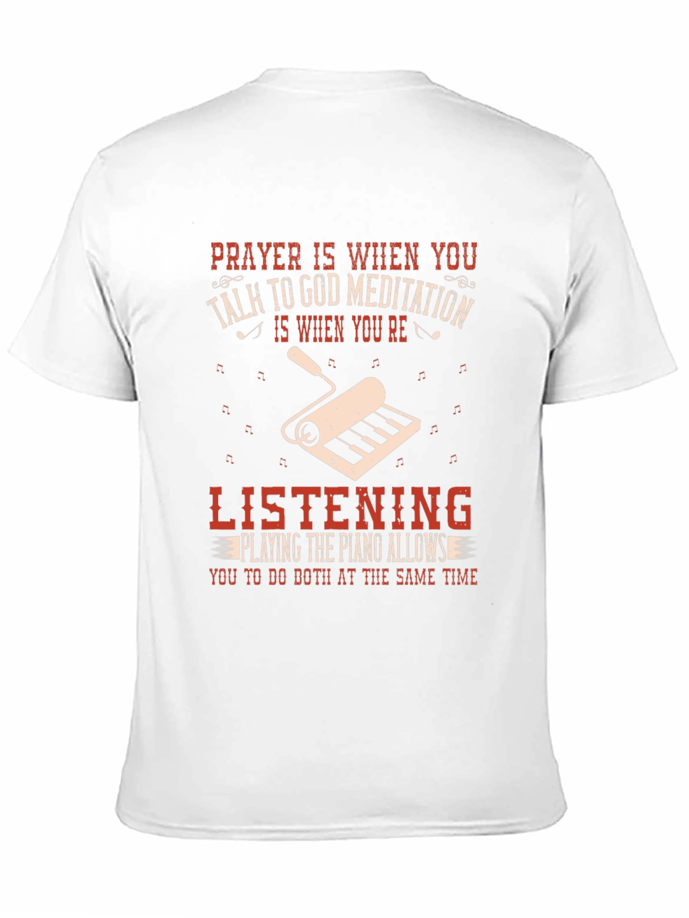 Prayer & Piano Black Graphic Tee