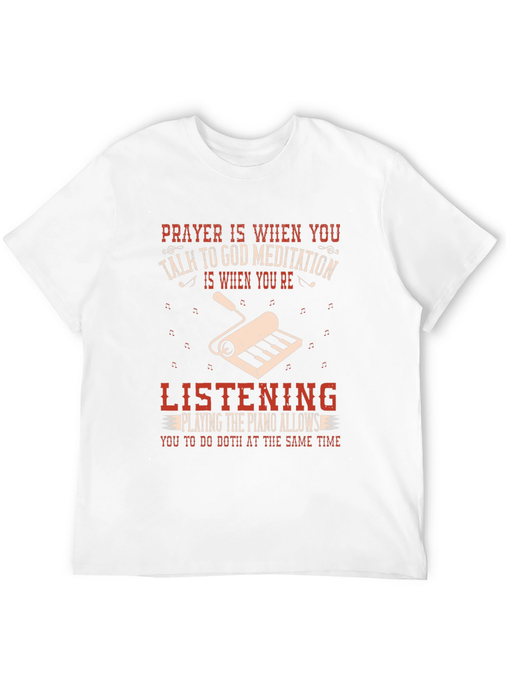 Prayer & Piano Black Graphic Tee